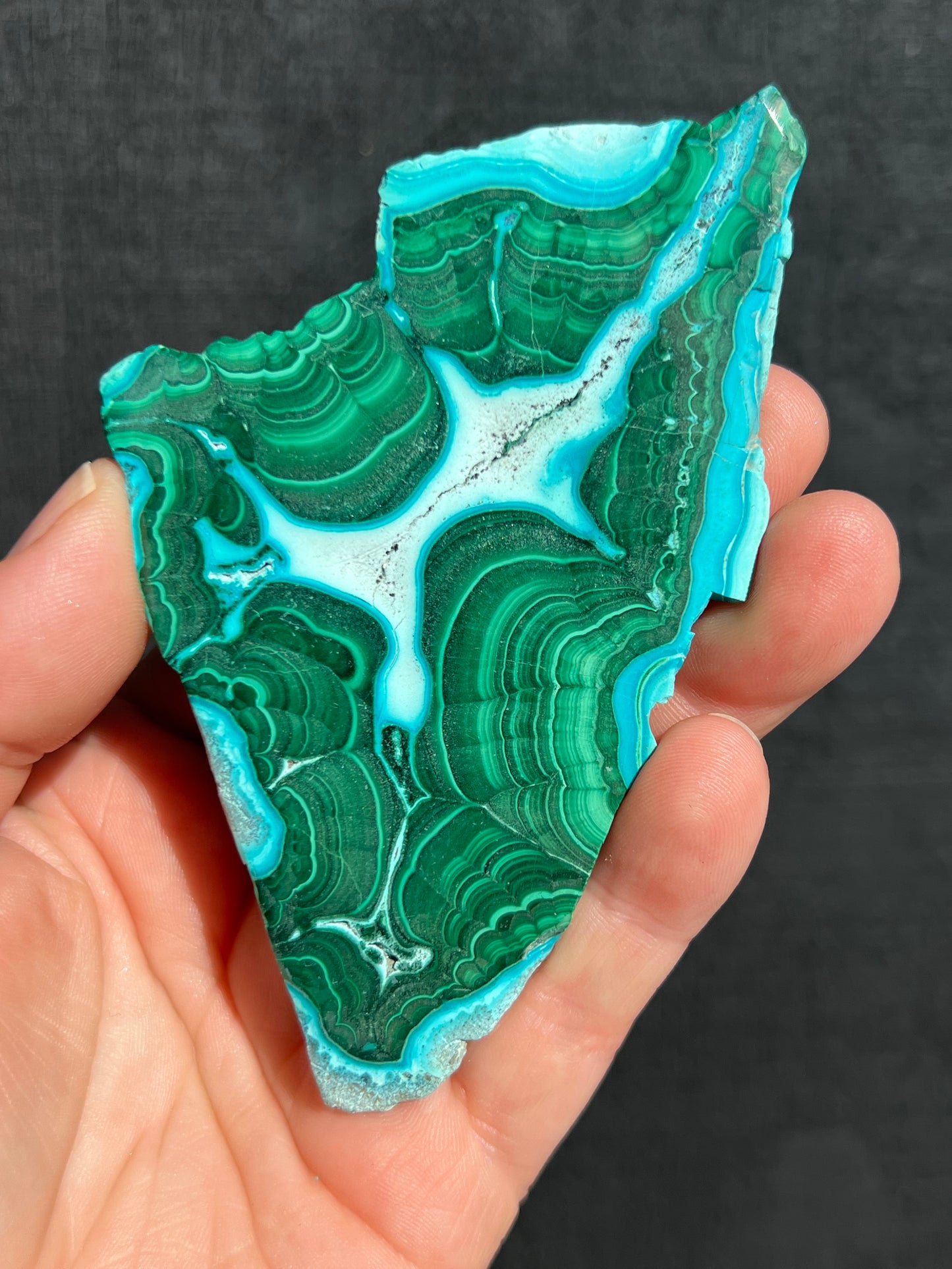 Malachite with Chrysocolla Slice