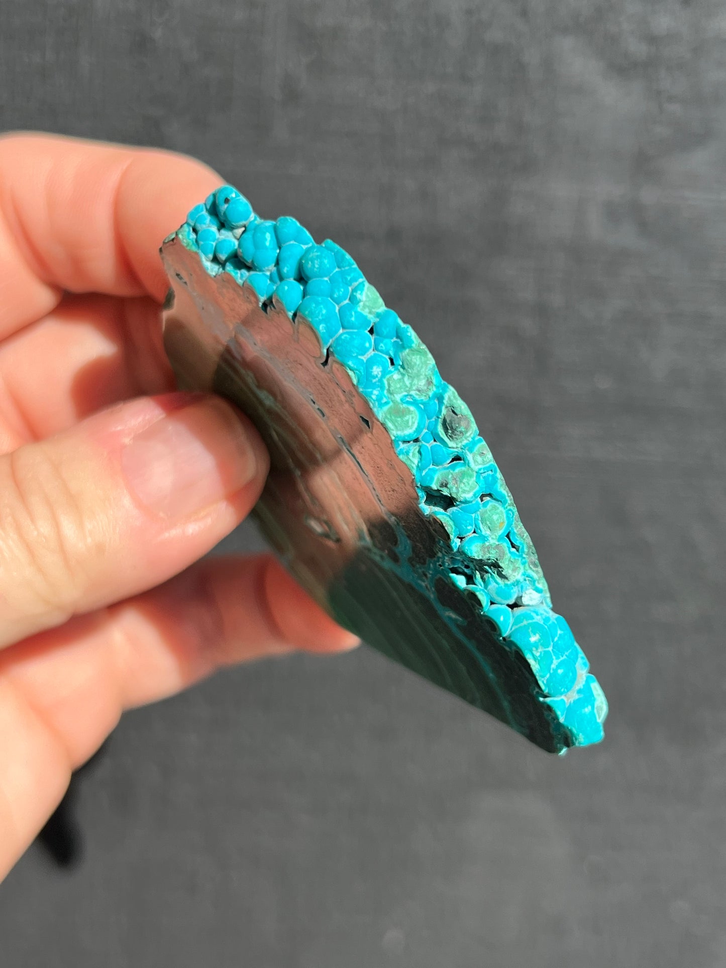 Malachite with Chrysocolla Slice