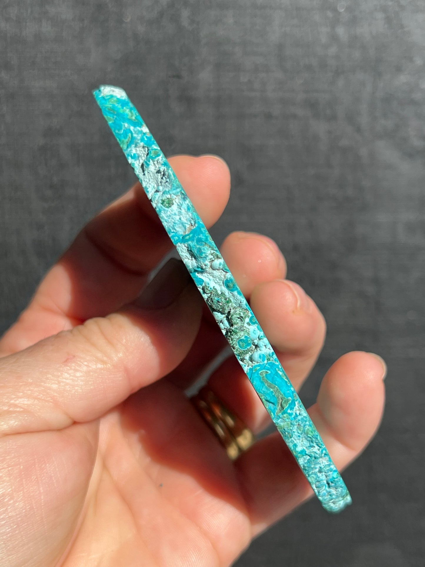 Malachite with Chrysocolla Slice