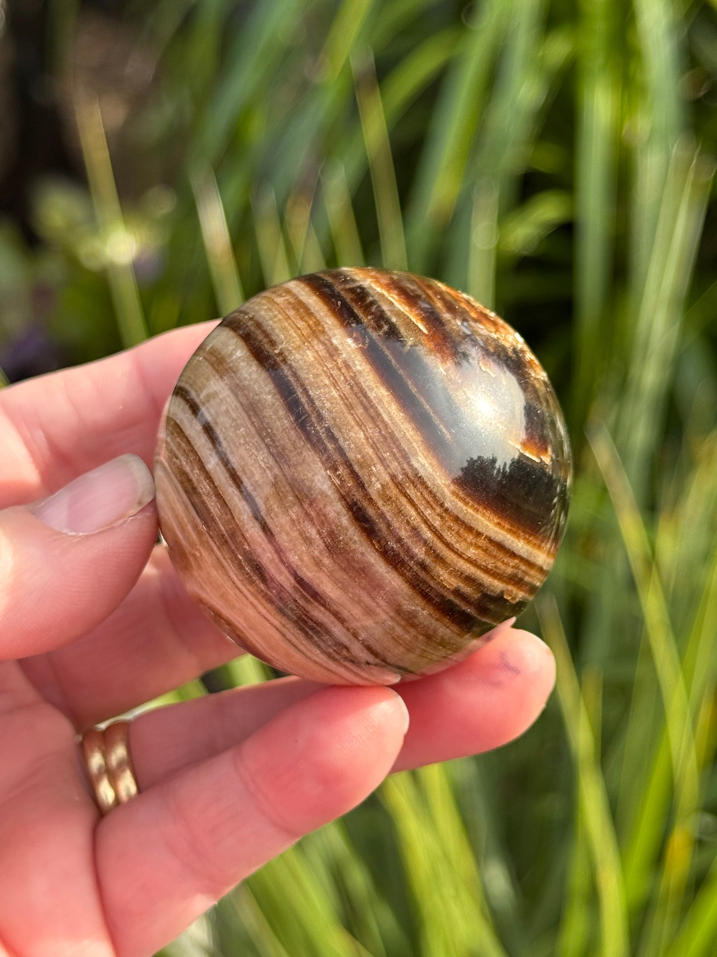 Chocolate Calcite Sphere