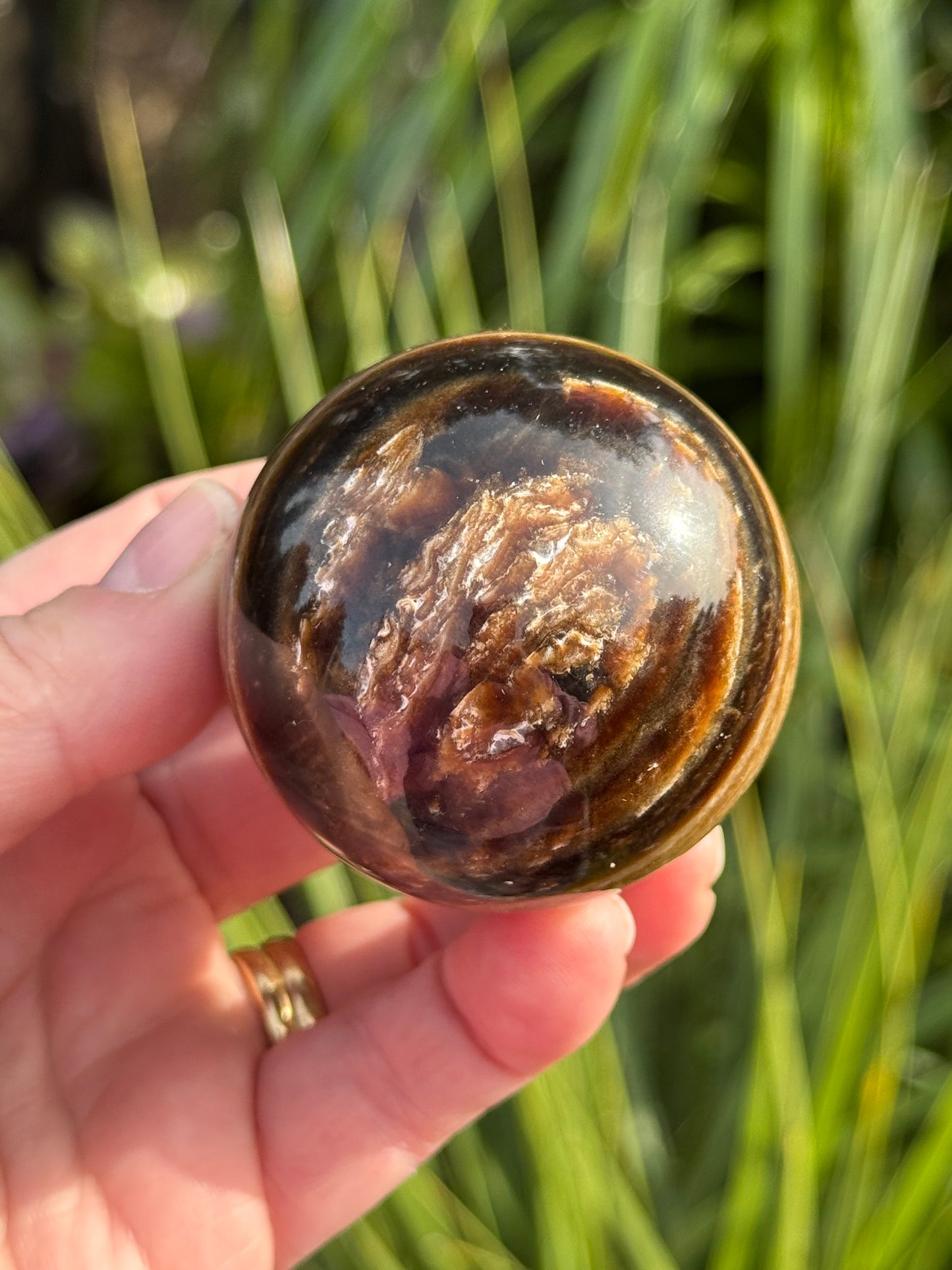 Chocolate Calcite Sphere