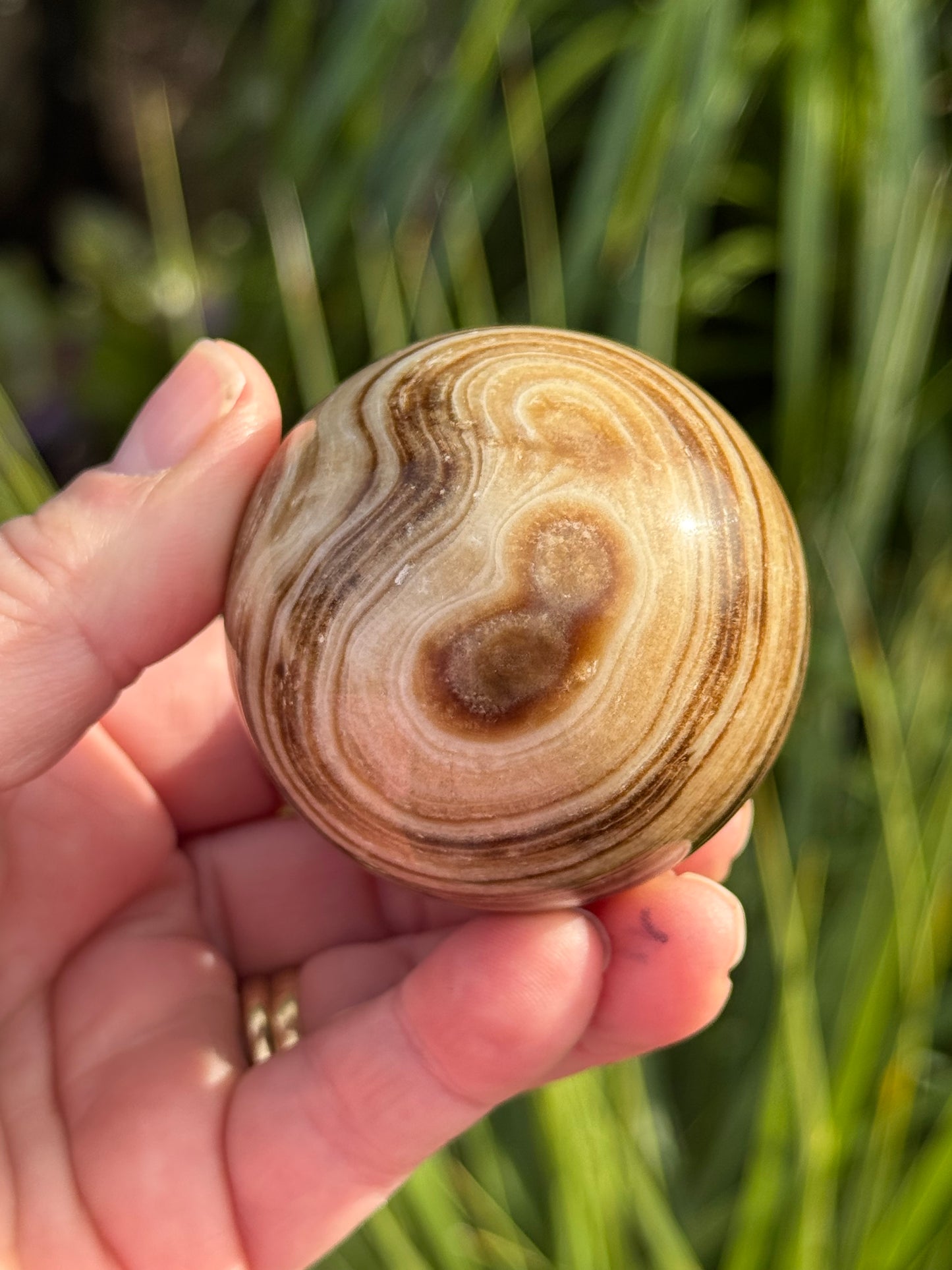 Chocolate Calcite Sphere