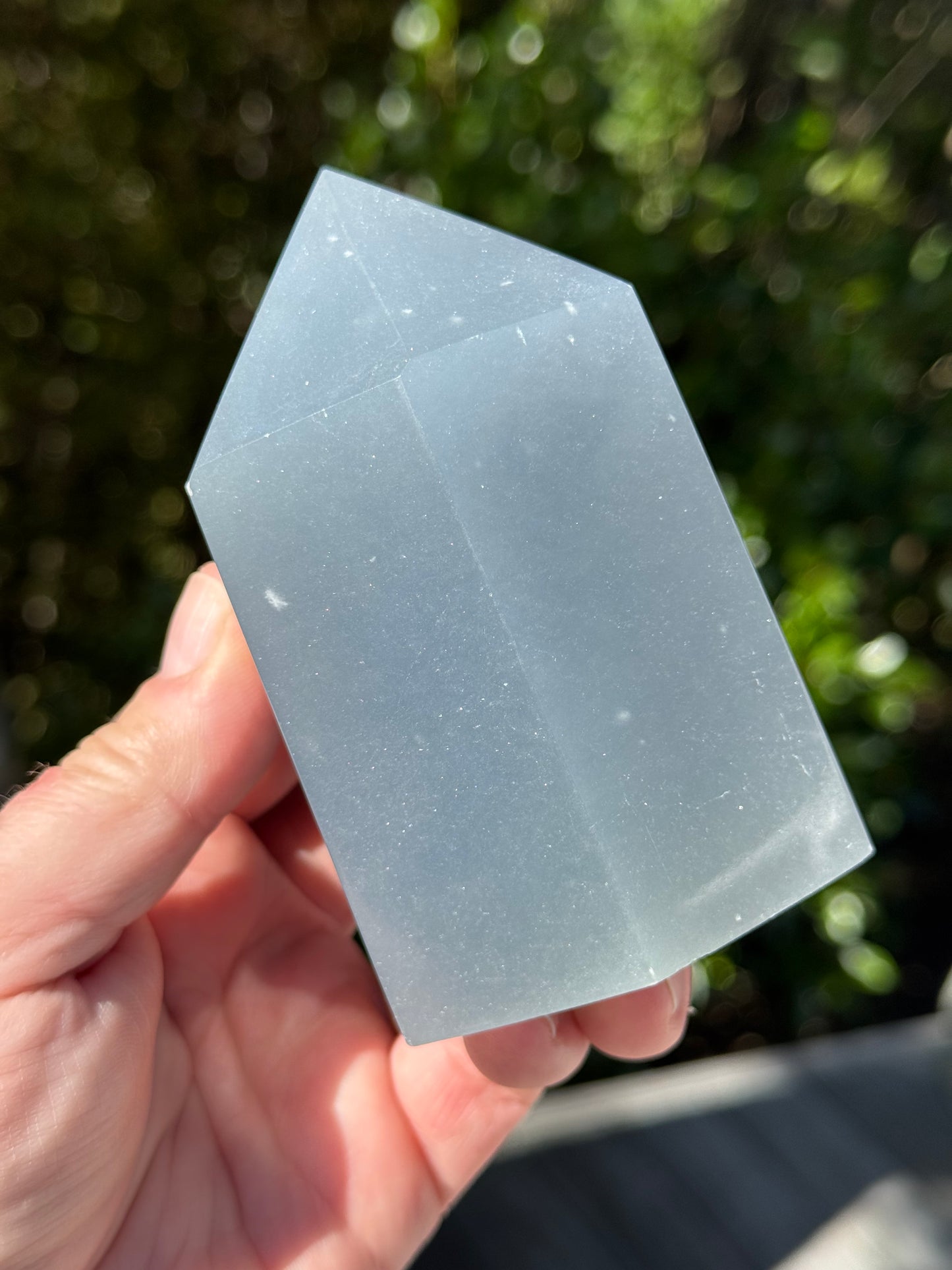Angelite Tower, “Snowflake” or “Feather”