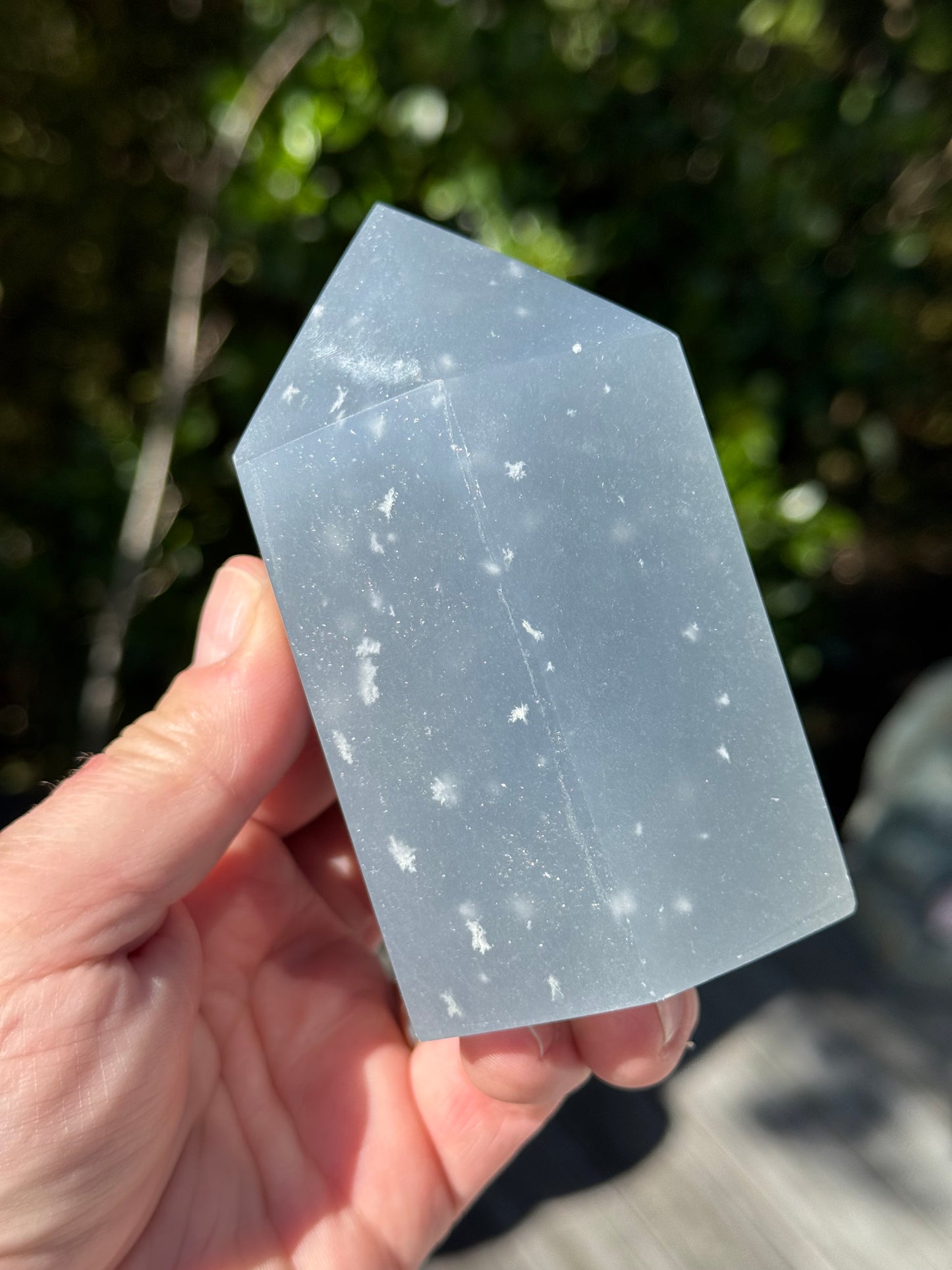 Angelite Tower, “Snowflake”- “Feather”