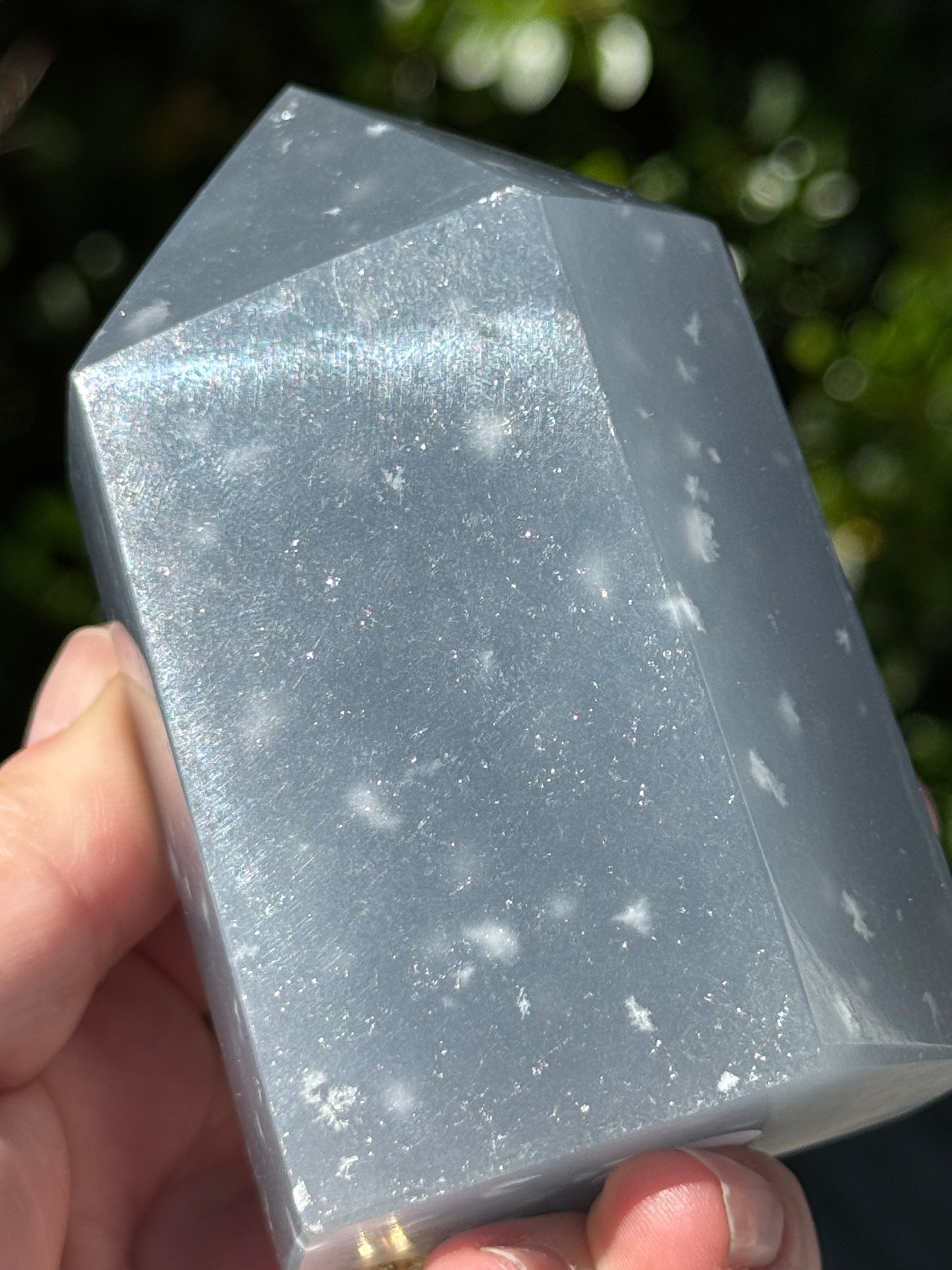 Angelite Tower, “Snowflake”- “Feather”