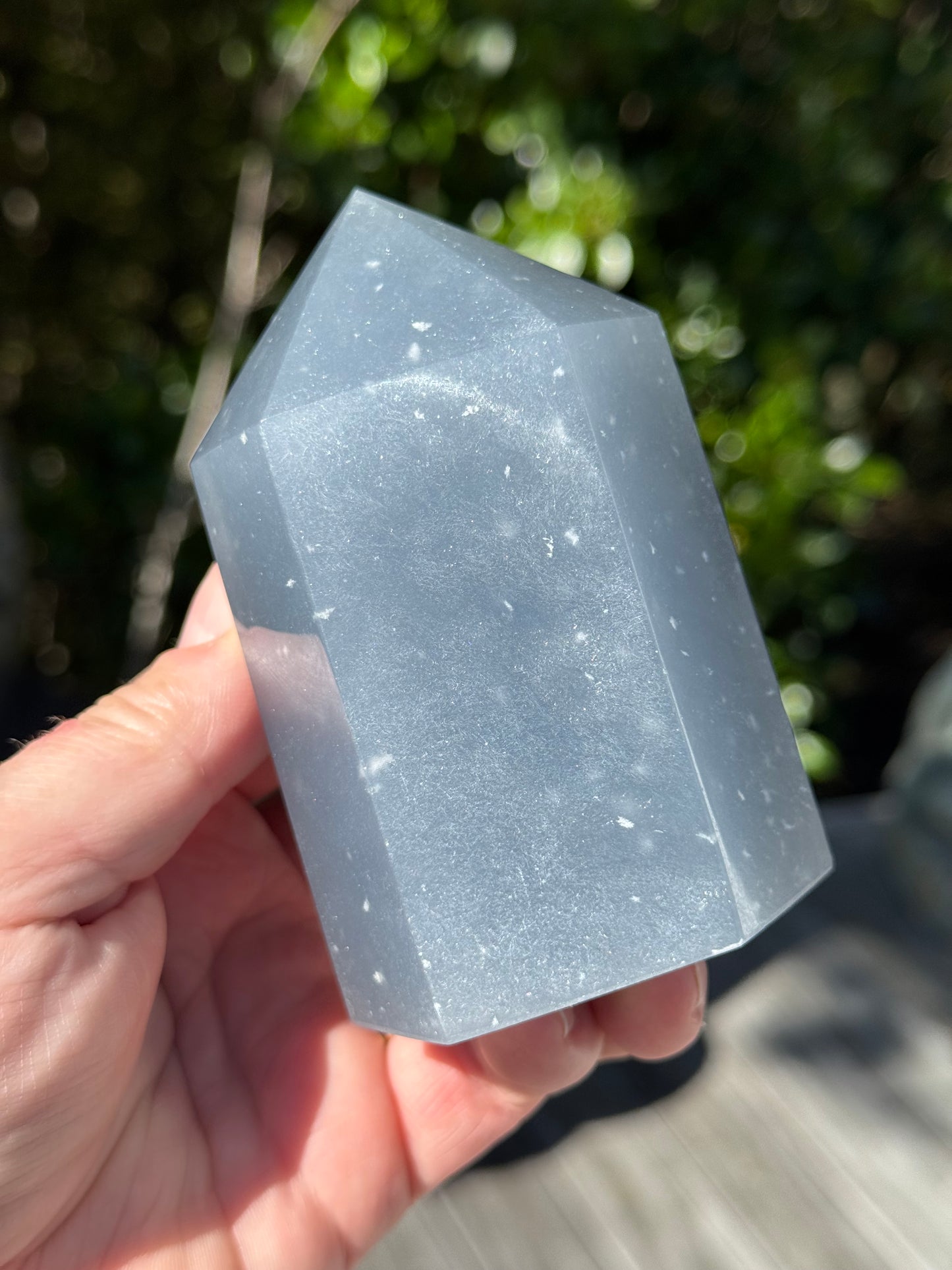 Angelite Tower, “Snowflake” - “Feather”
