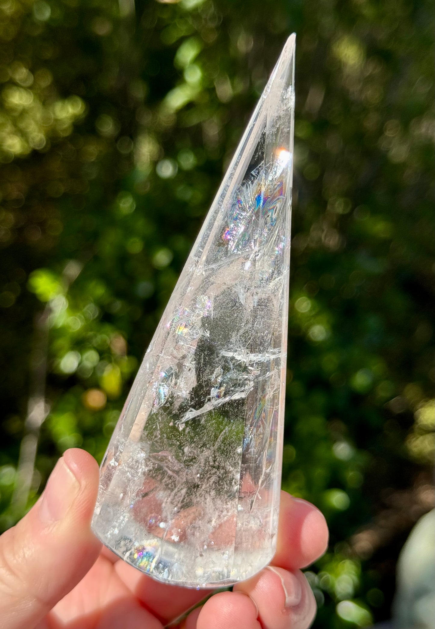 Clear Quartz Teardrop on stand