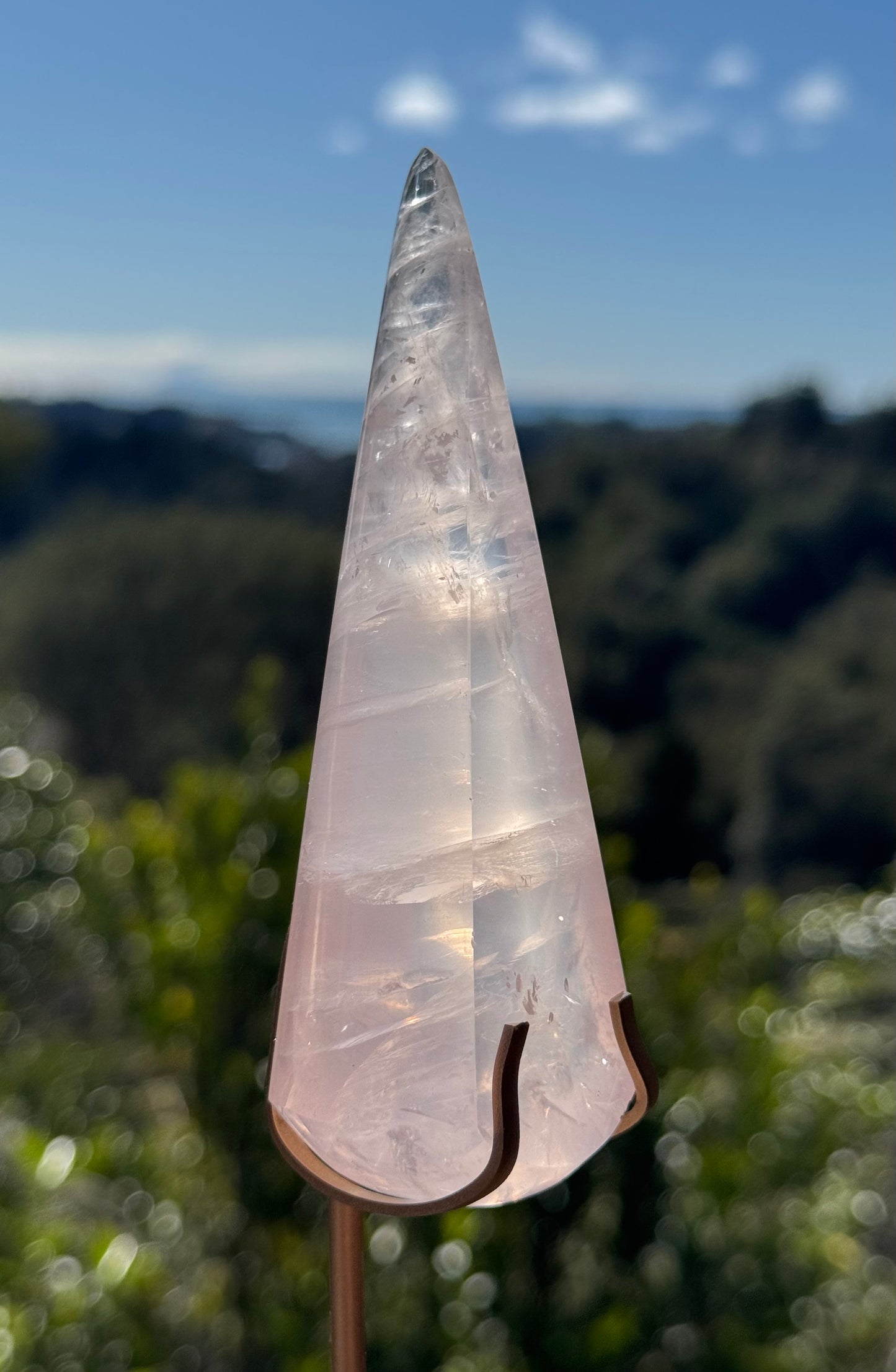 Girasol Rose Quartz Teardrop