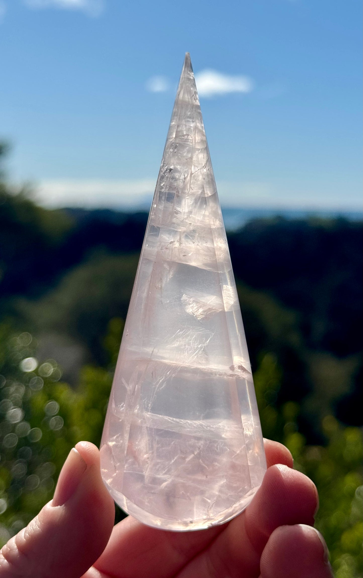 Girasol Rose Quartz Teardrop