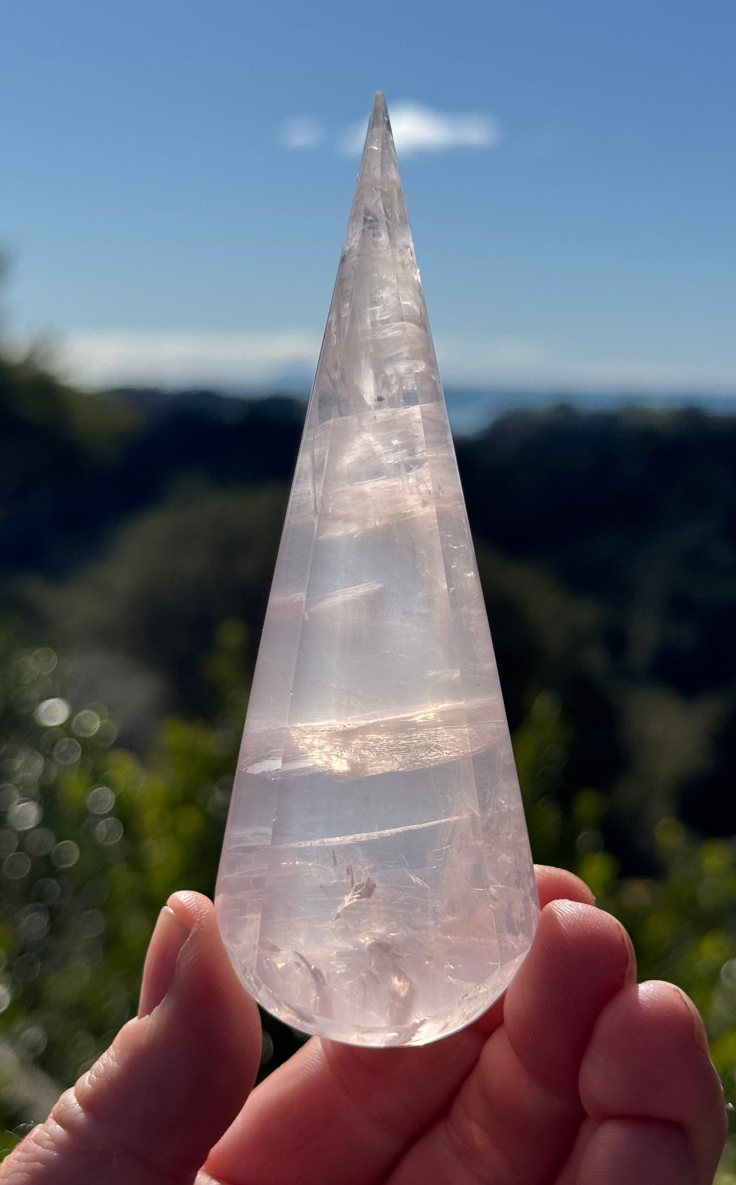 Girasol Rose Quartz Teardrop