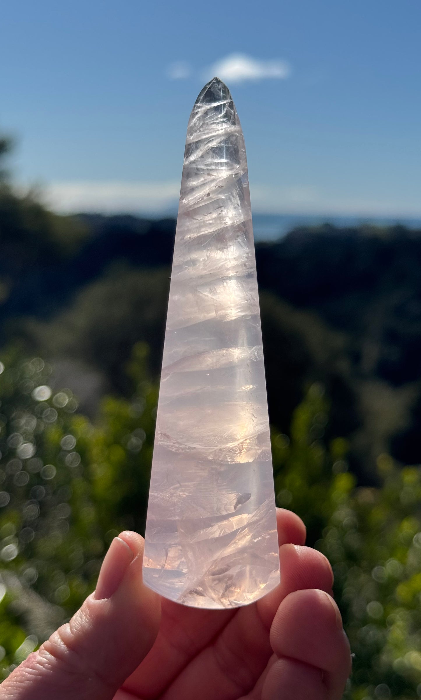 Girasol Rose Quartz Teardrop
