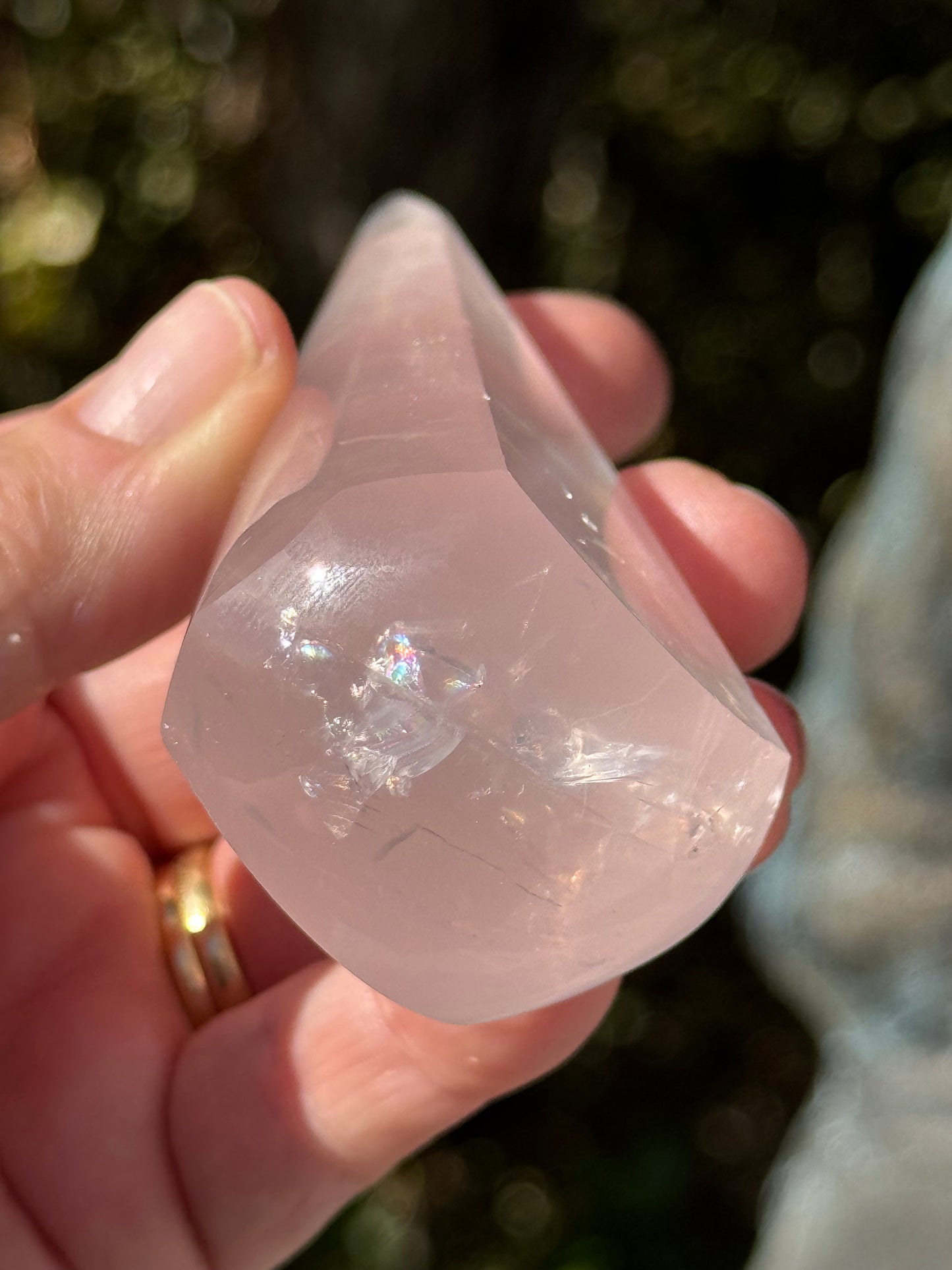 Girasol Rose Quartz Teardrop
