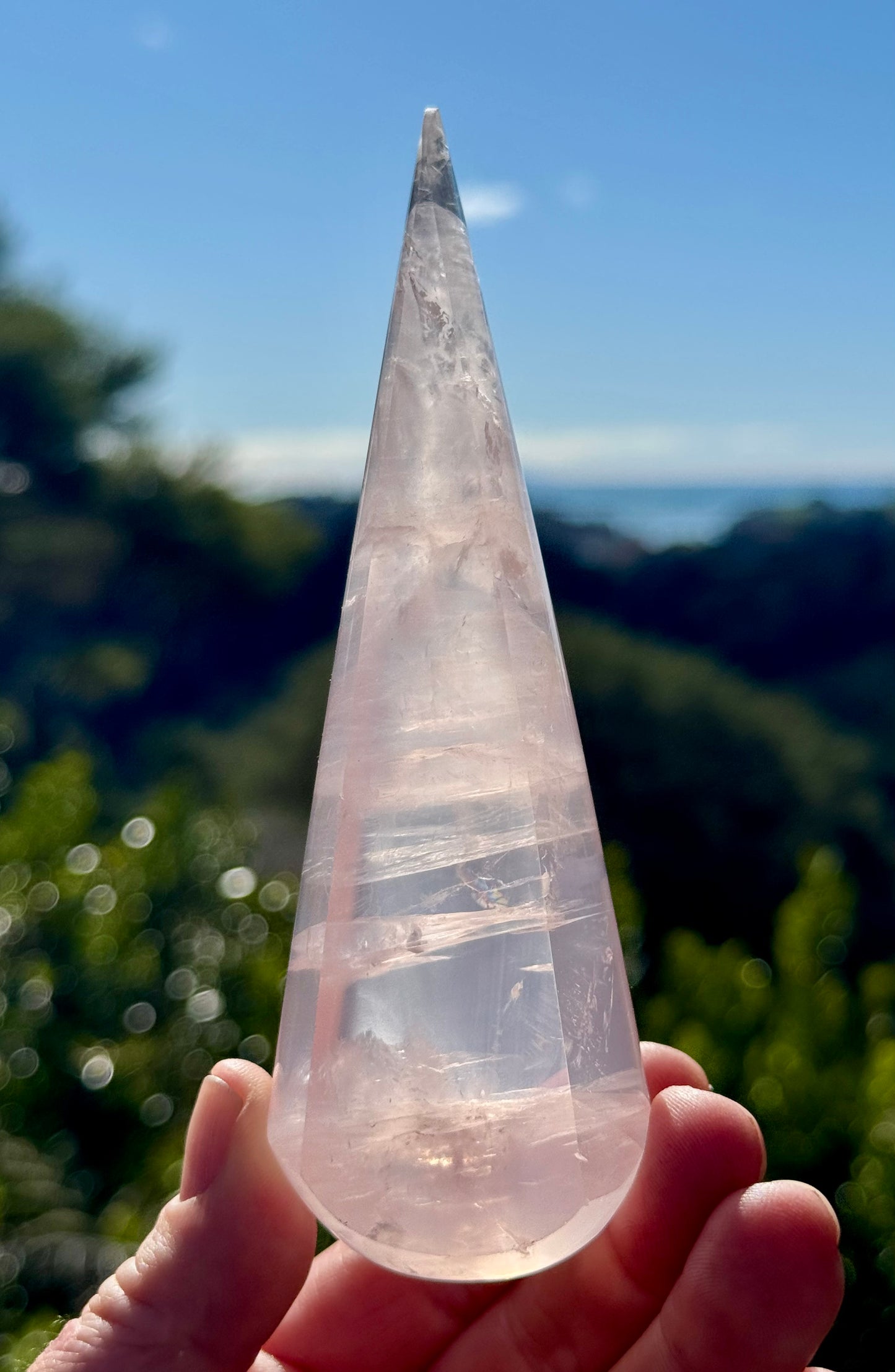 Girasol Rose Quartz Teardrop