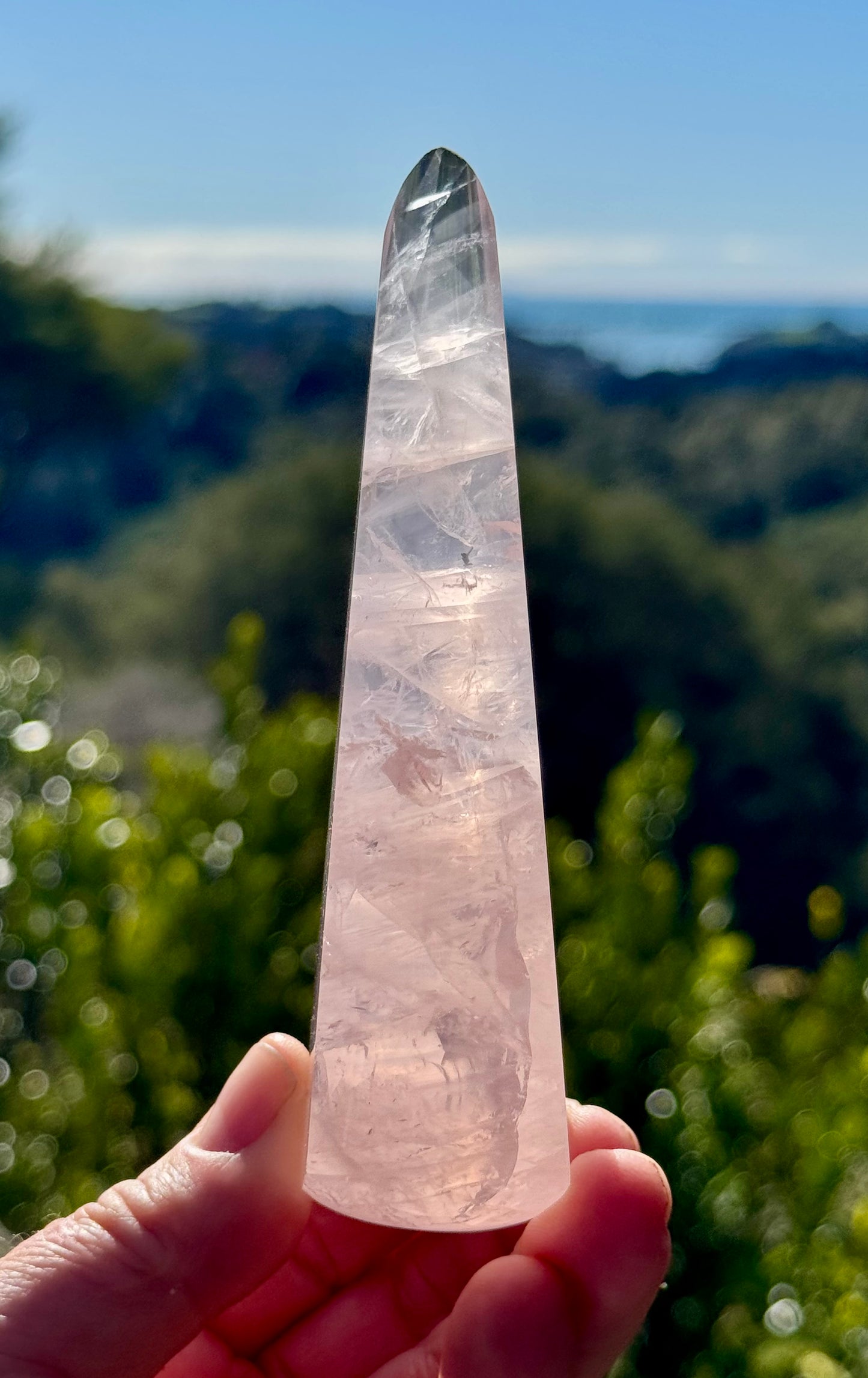 Girasol Rose Quartz Teardrop