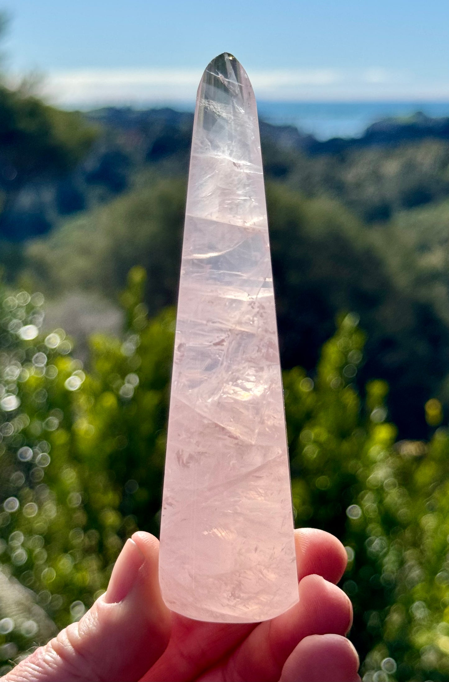 Girasol Rose Quartz Teardrop