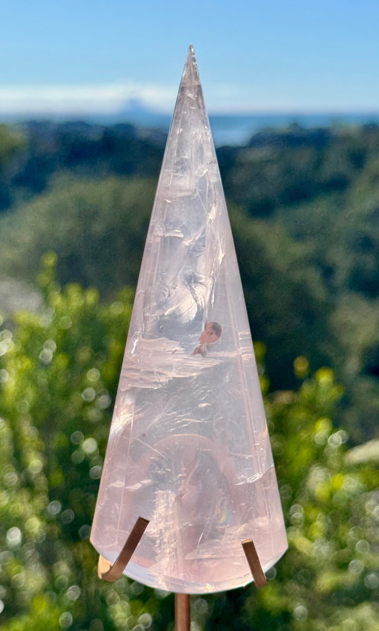 Girasol Rose Quartz Teardrop