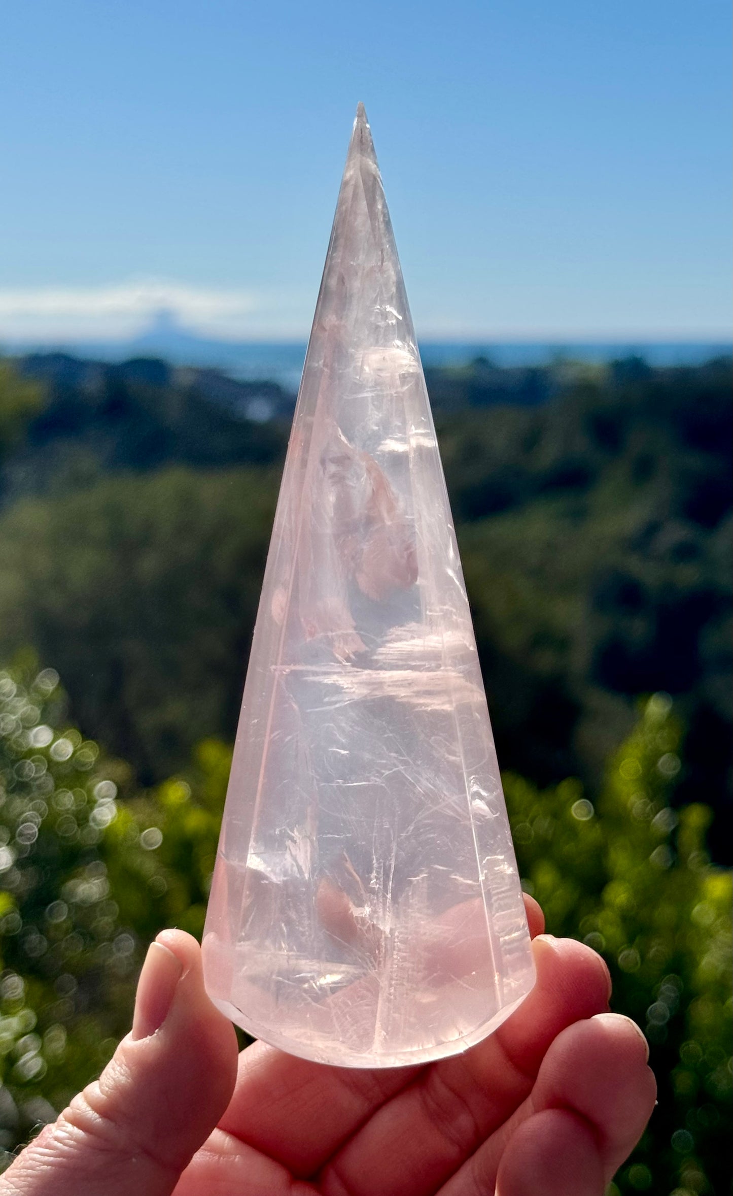 Girasol Rose Quartz Teardrop