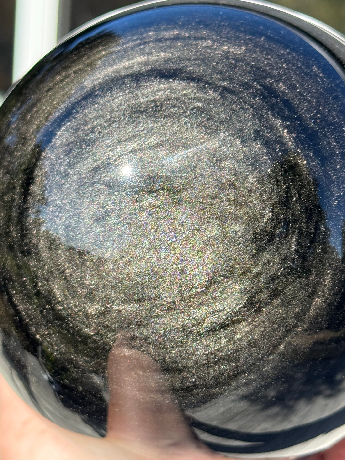 Golden Silver Sheen Obsidian Sphere, Large