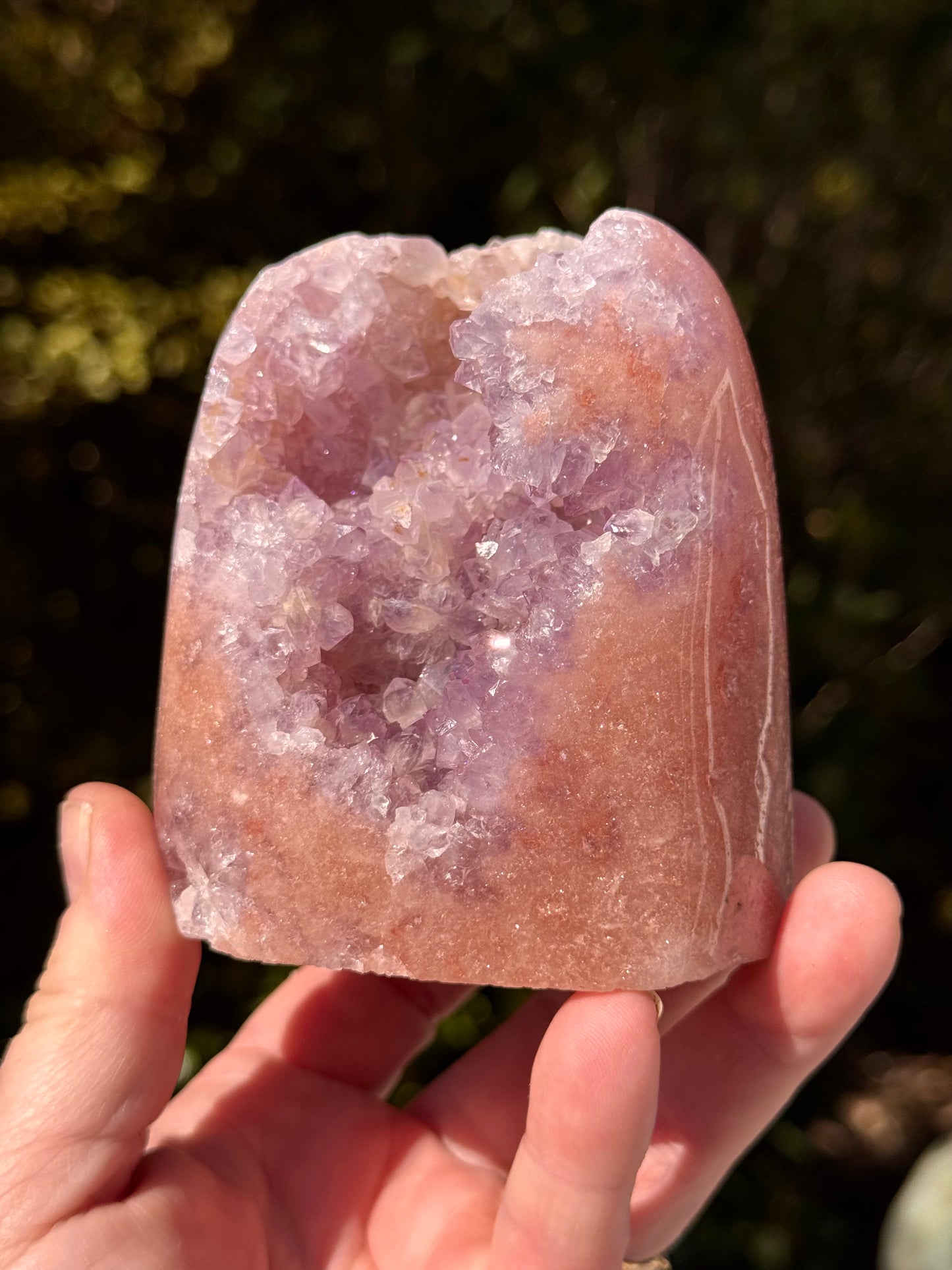 Pink Amethyst Druzy Freeform