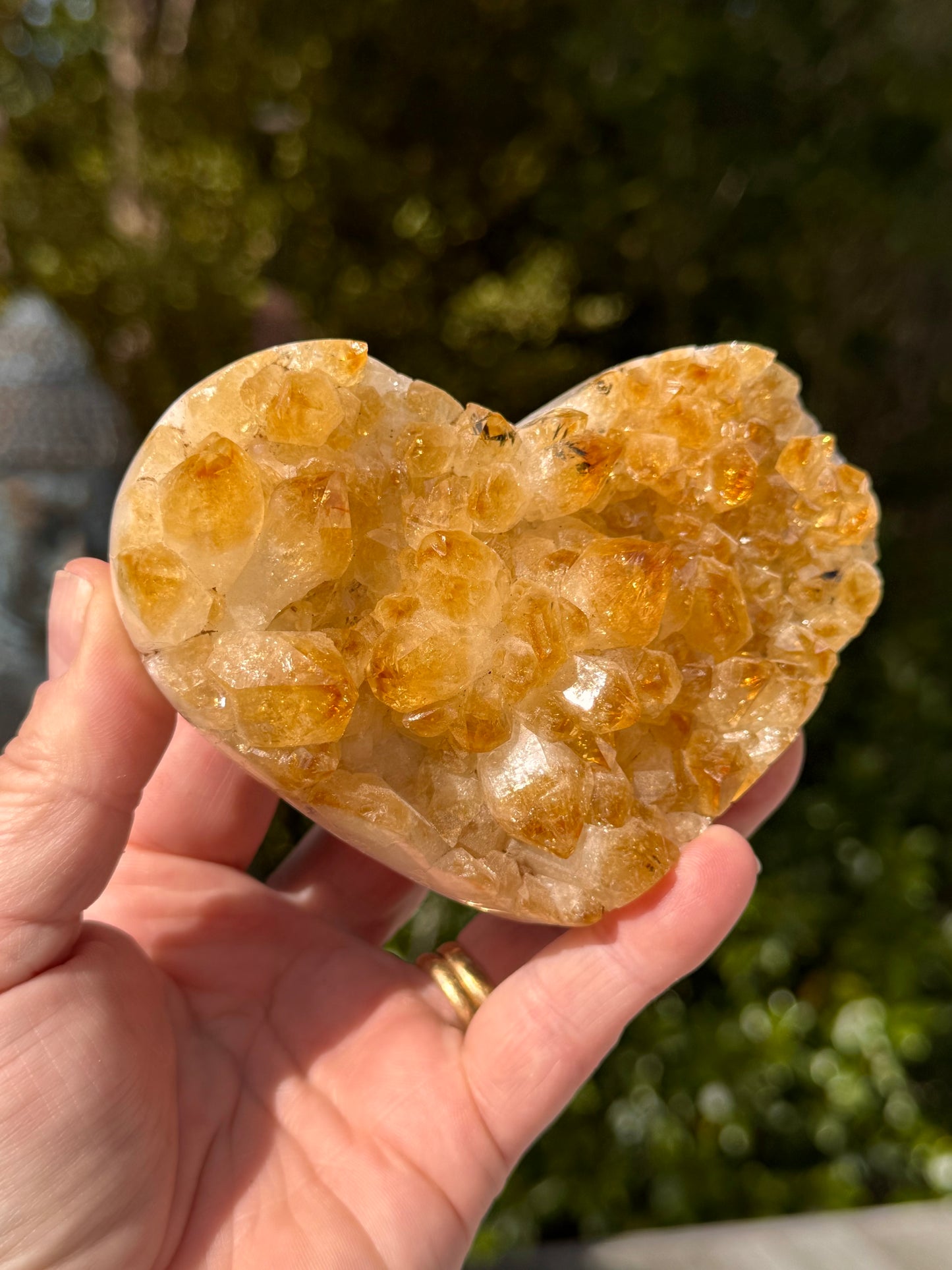 Citrine Heart-heat treated Amethyst