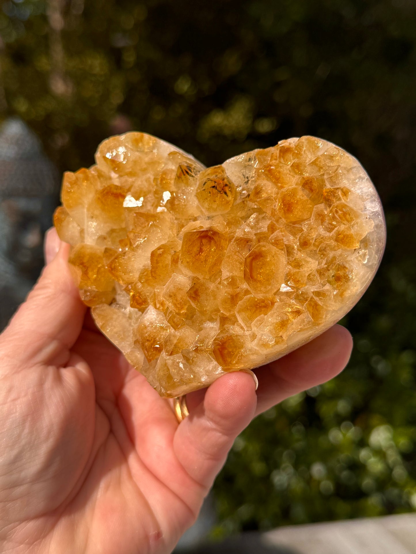 Citrine Heart-heat treated Amethyst