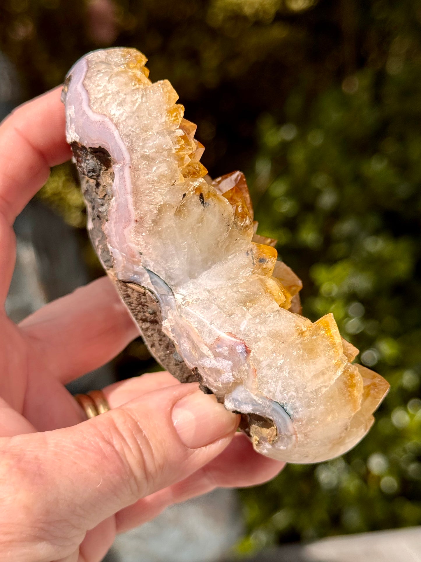 Citrine Heart-heat treated Amethyst