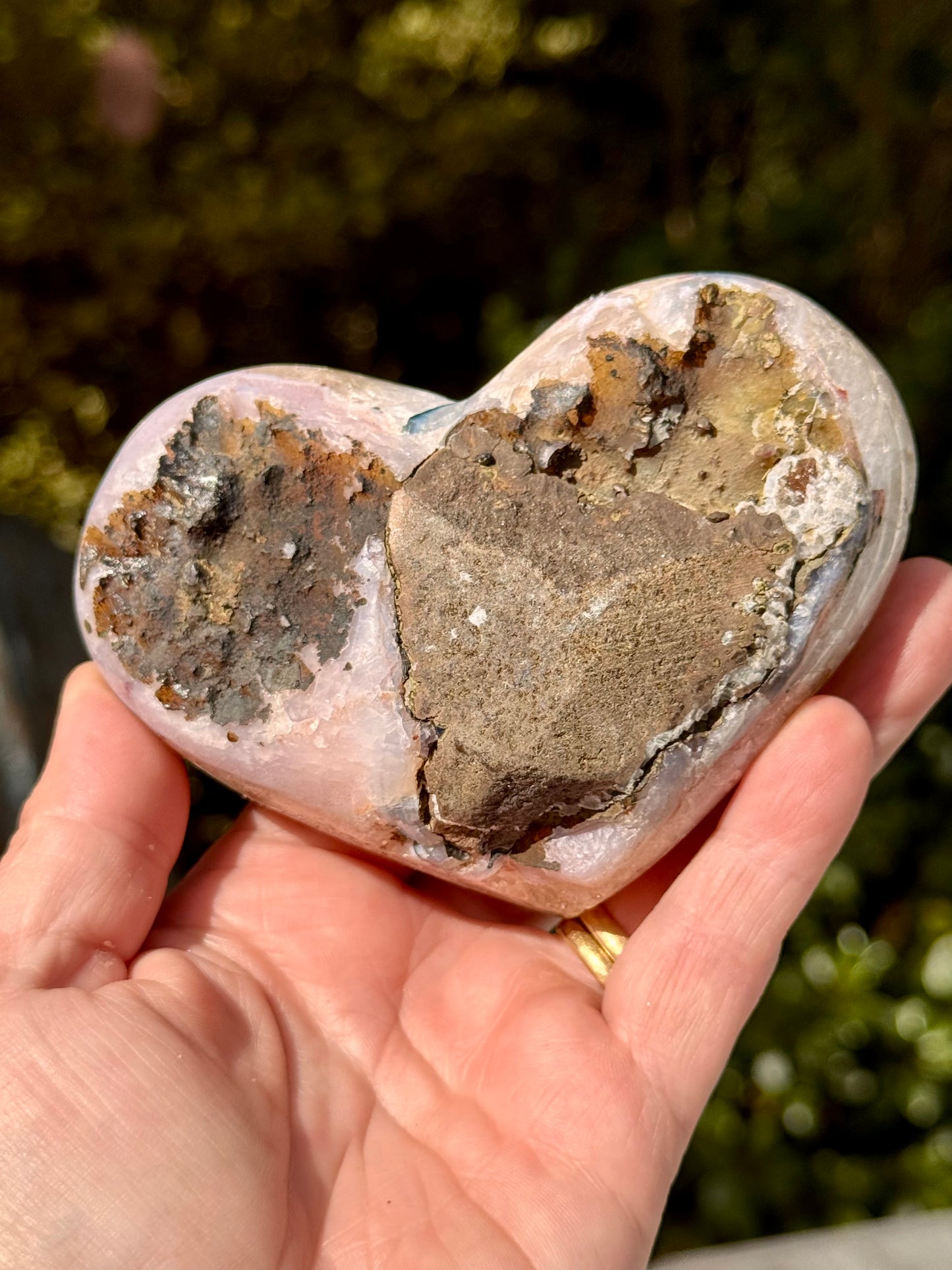 Citrine Heart-heat treated Amethyst