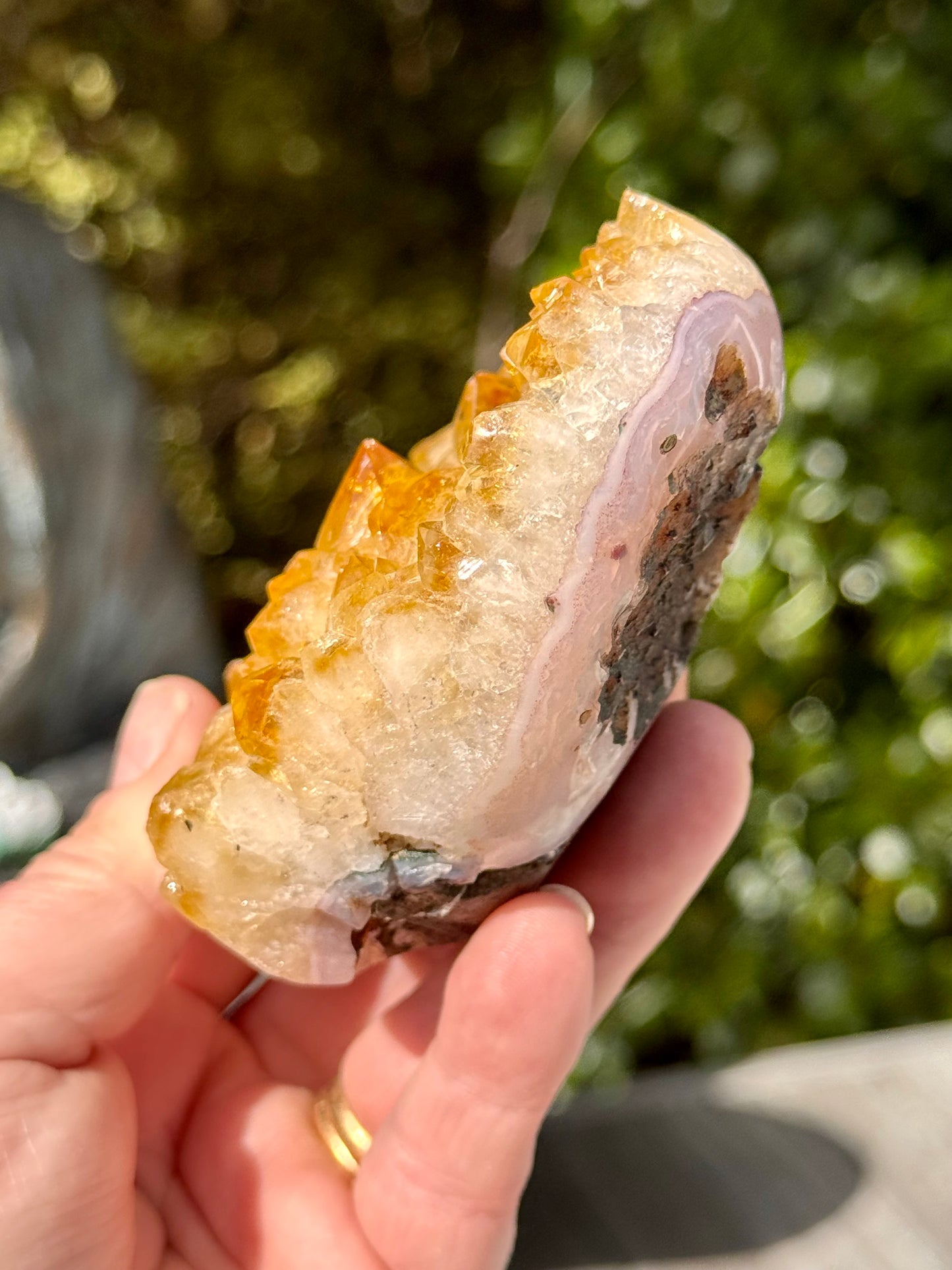 Citrine Heart-heat treated Amethyst