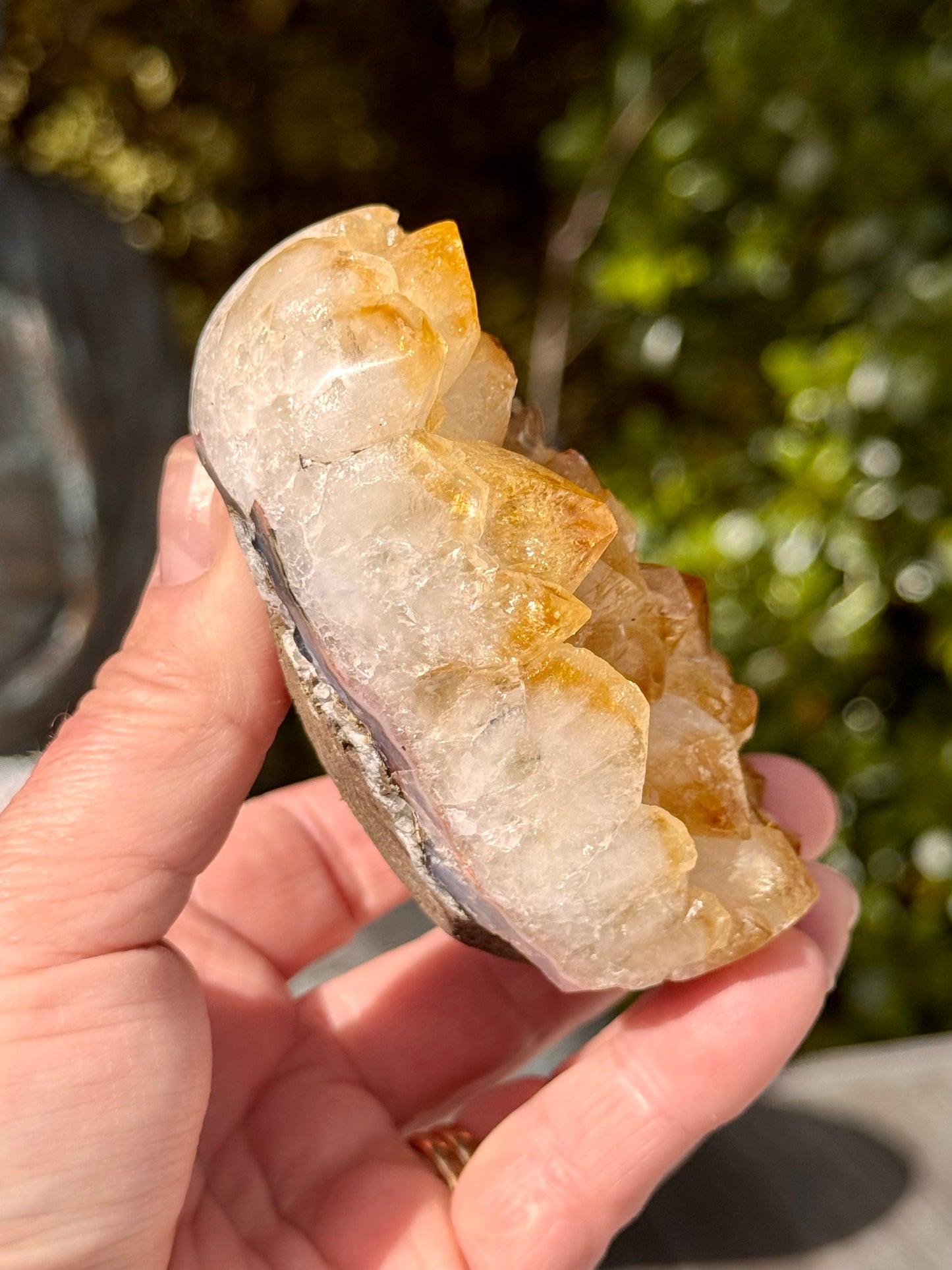 Citrine Heart-heat treated Amethyst