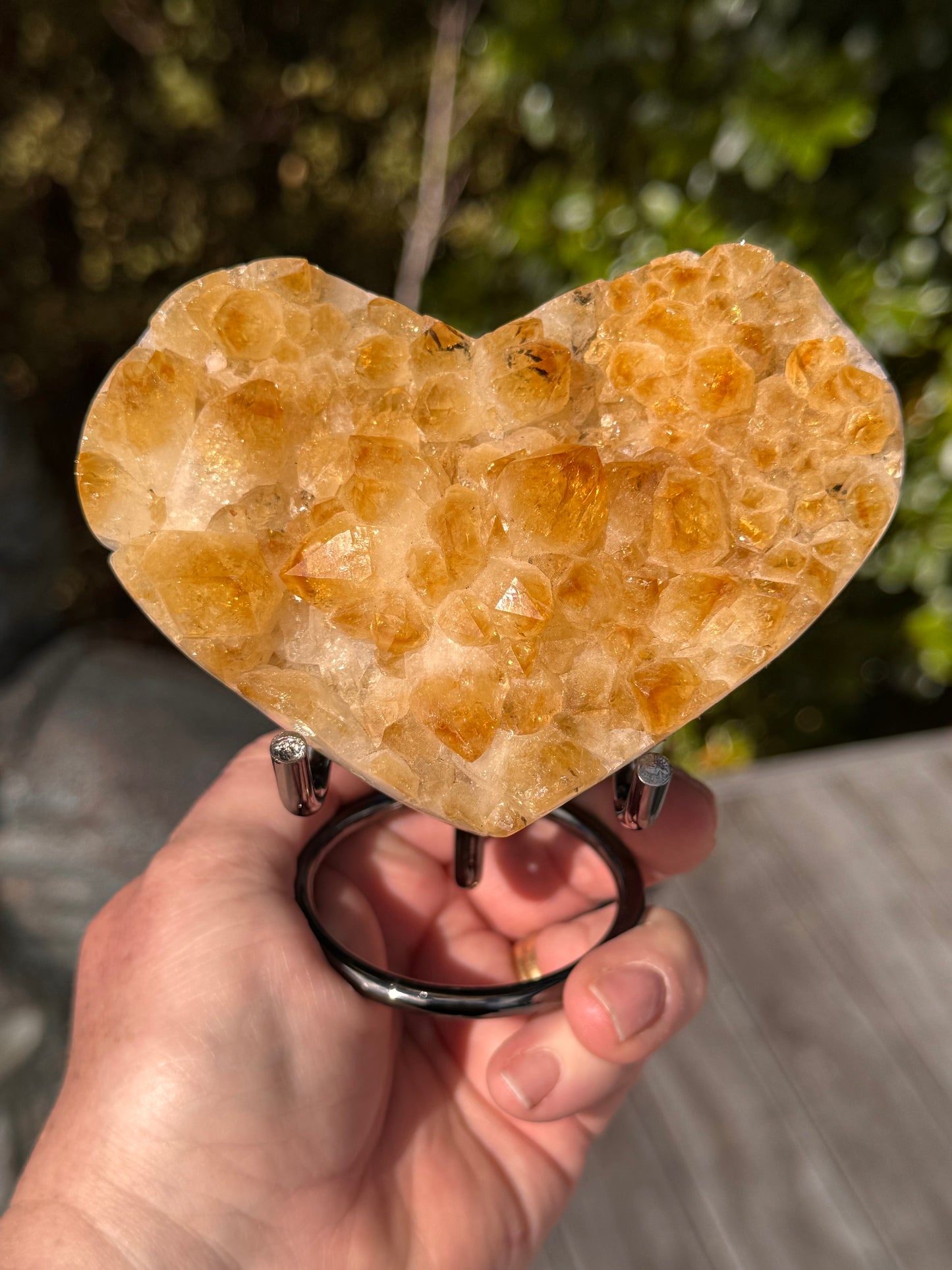 Citrine Heart-heat treated Amethyst