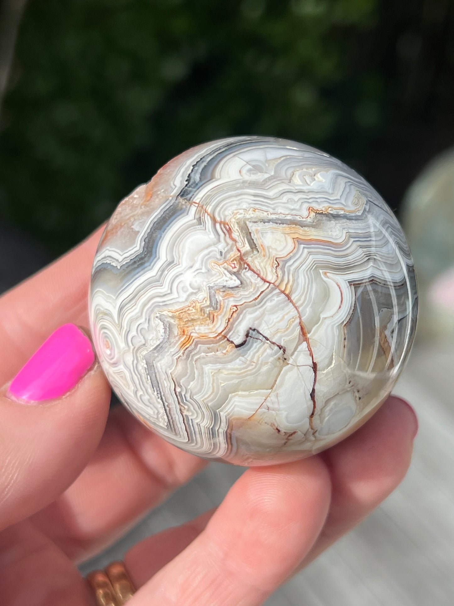 Crazy Lace Agate Sphere, Mexican