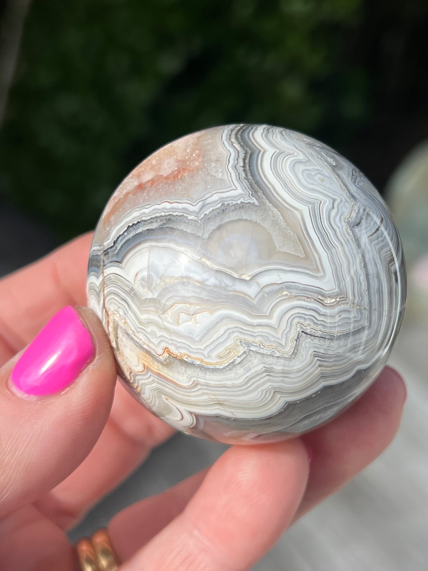 Crazy Lace Agate Sphere, Mexican