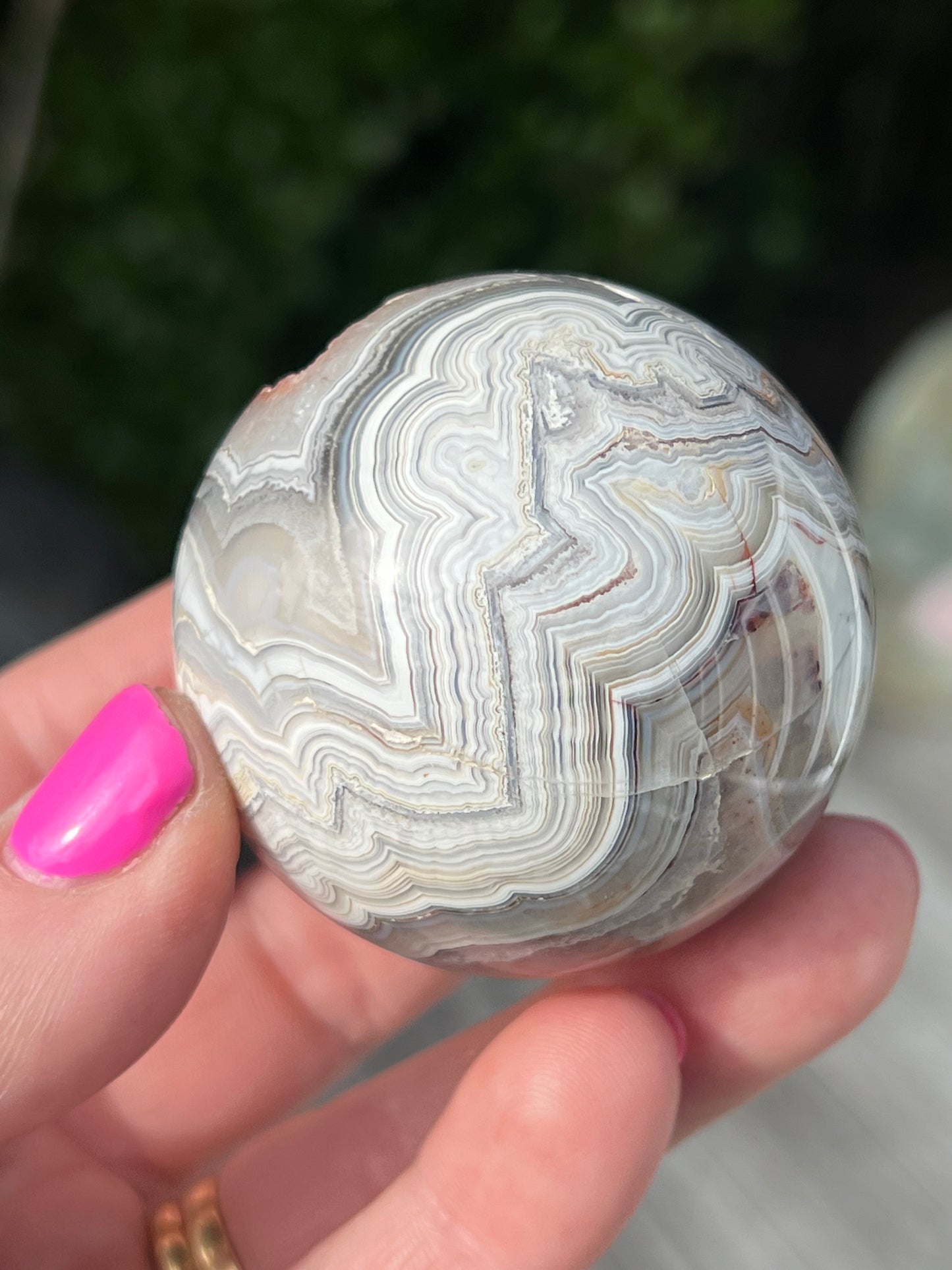 Crazy Lace Agate Sphere, Mexican
