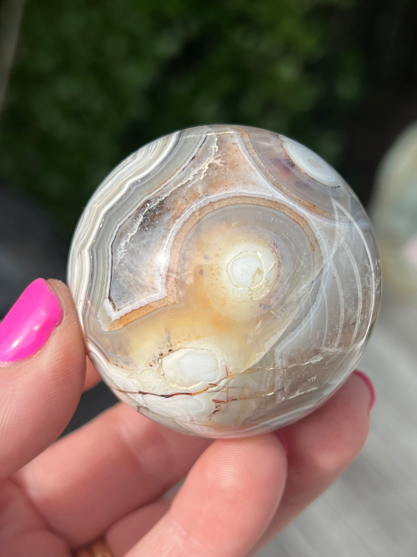 Crazy Lace Agate Sphere, Mexican