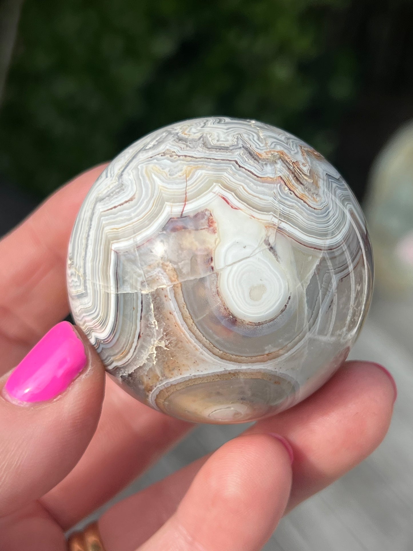 Crazy Lace Agate Sphere, Mexican