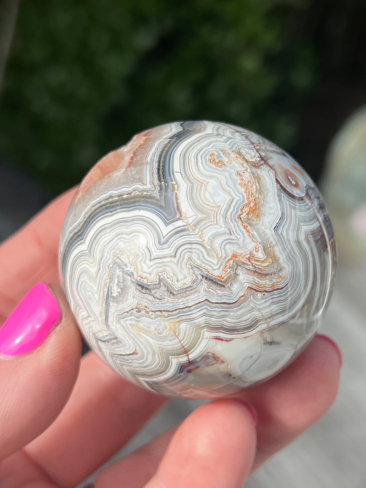 Crazy Lace Agate Sphere, Mexican