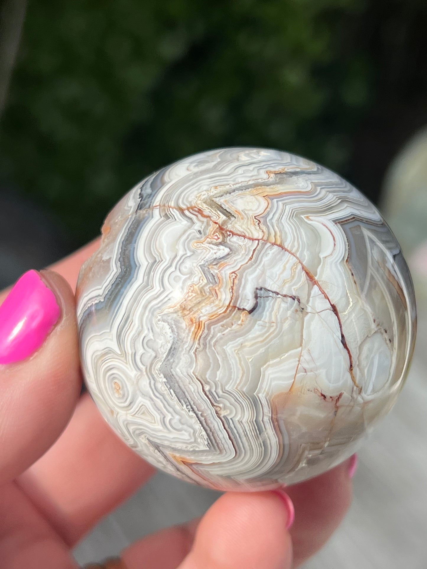 Crazy Lace Agate Sphere, Mexican