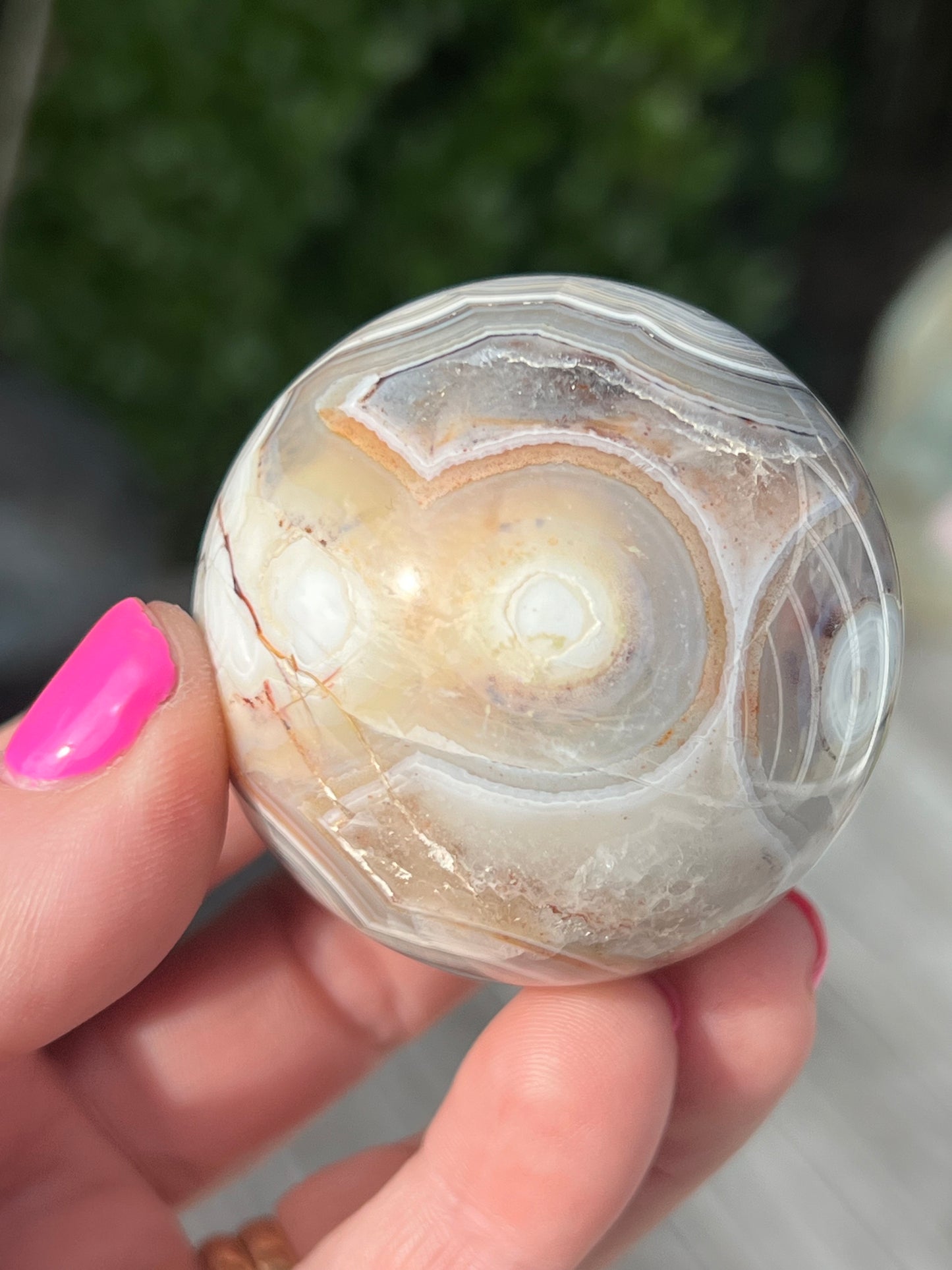 Crazy Lace Agate Sphere, Mexican