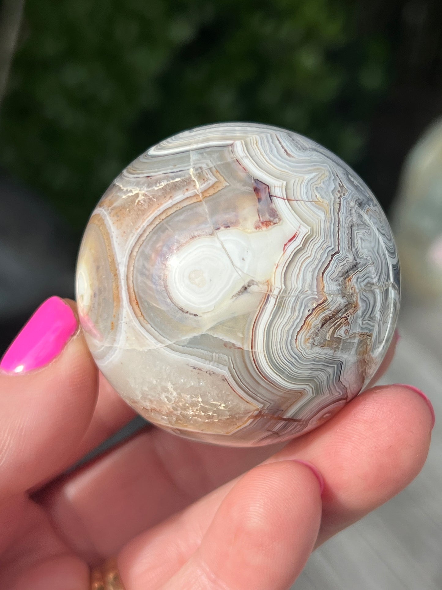 Crazy Lace Agate Sphere, Mexican