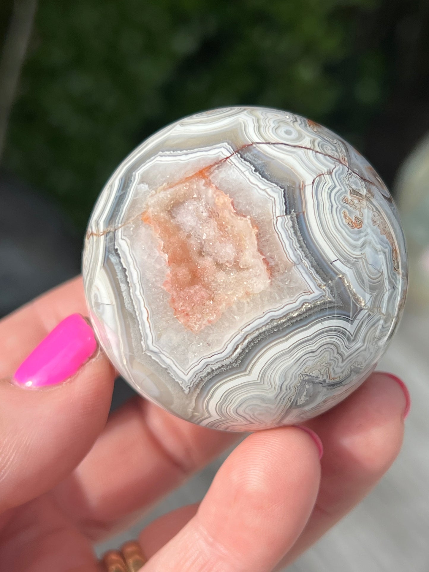 Crazy Lace Agate Sphere, Mexican
