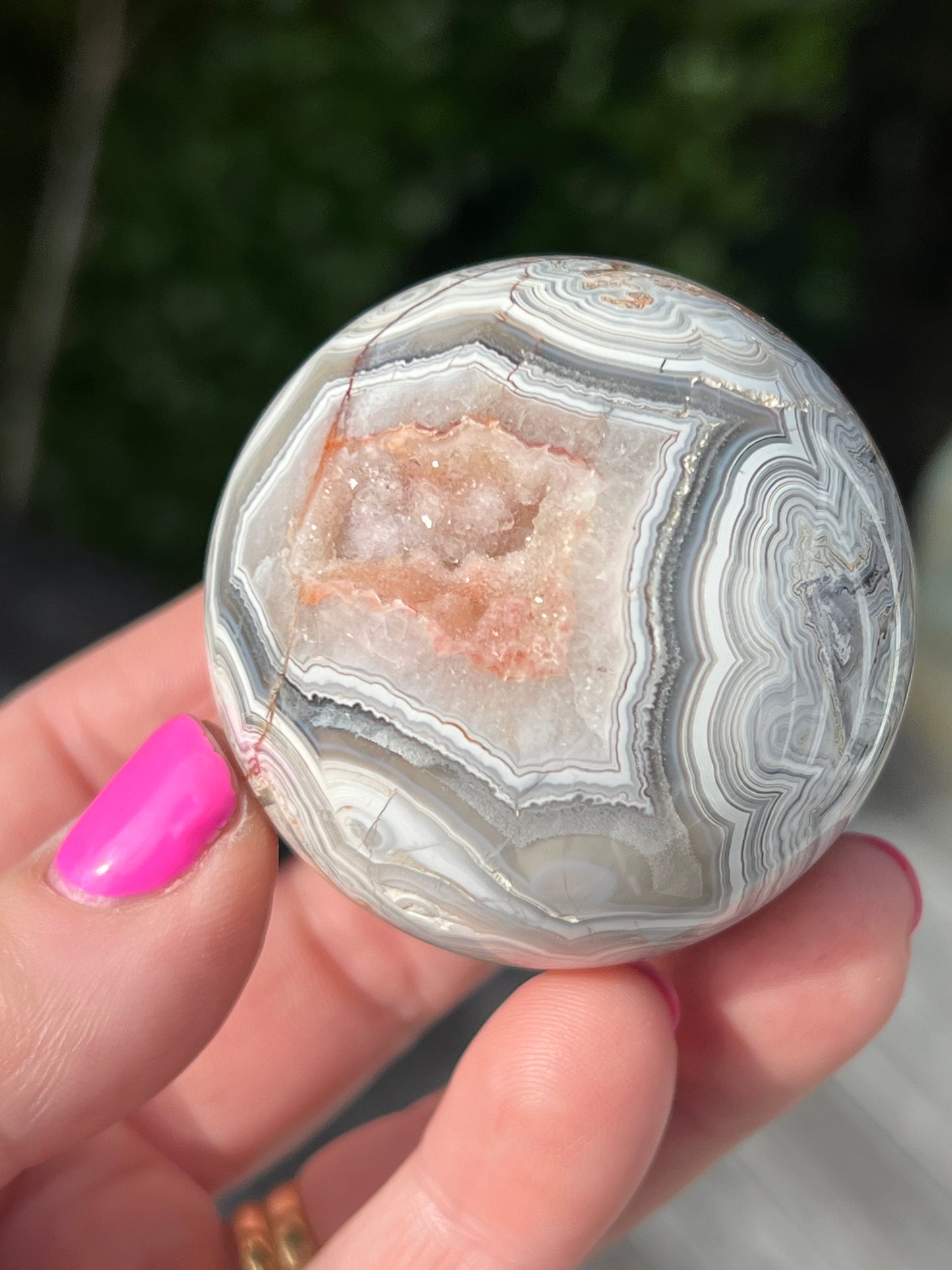 Crazy Lace Agate Sphere, Mexican