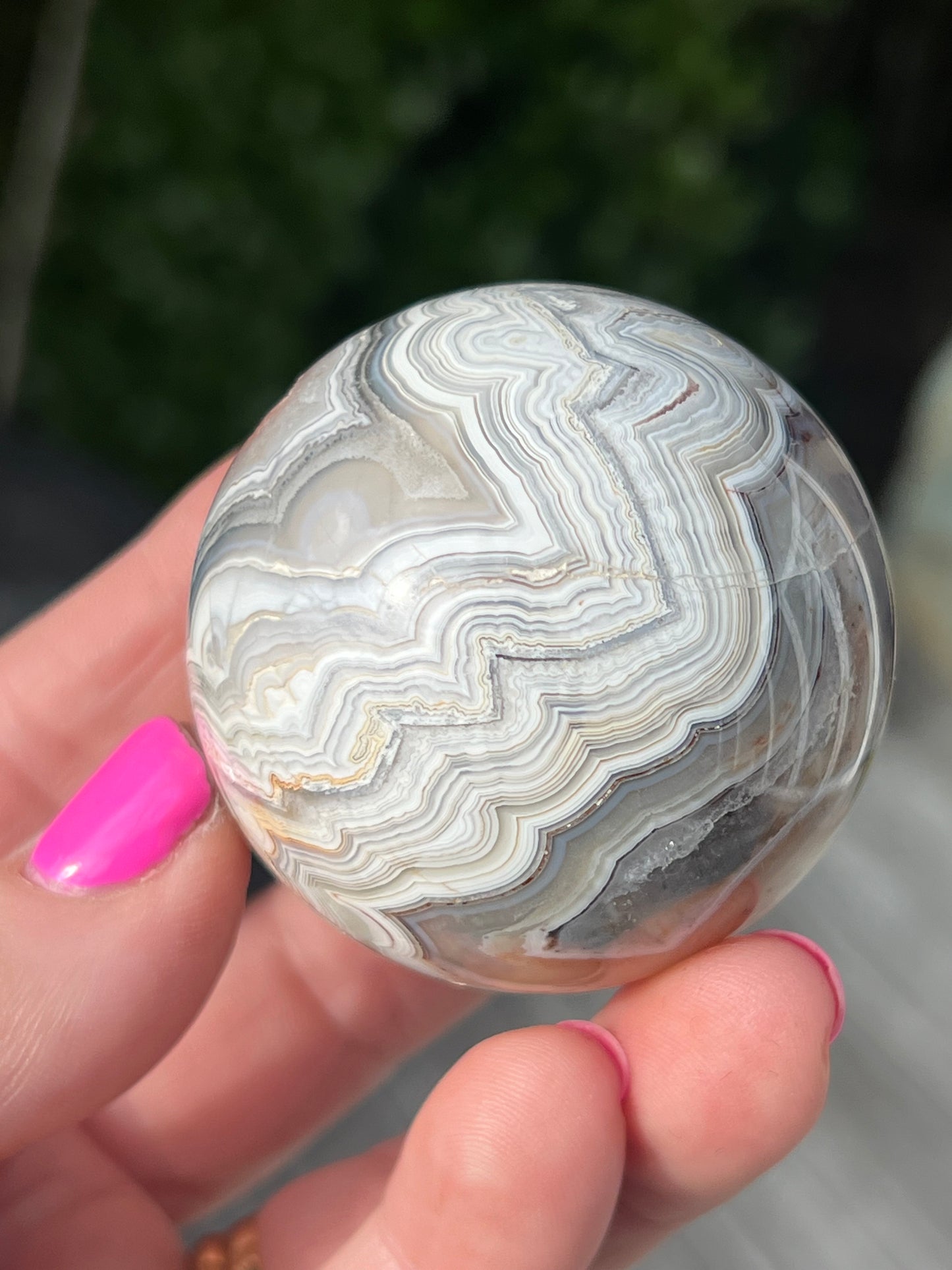 Crazy Lace Agate Sphere, Mexican