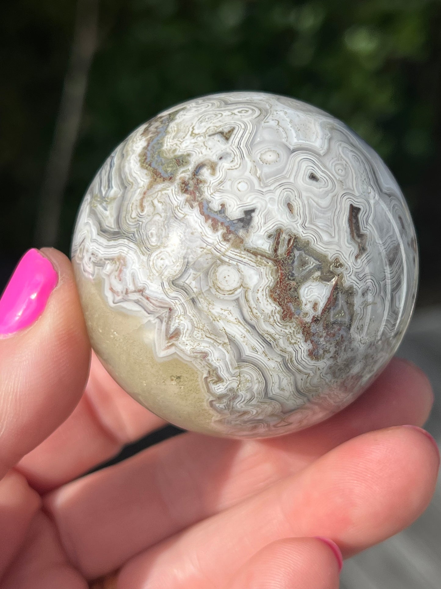 Crazy Lace Agate Sphere, Mexican