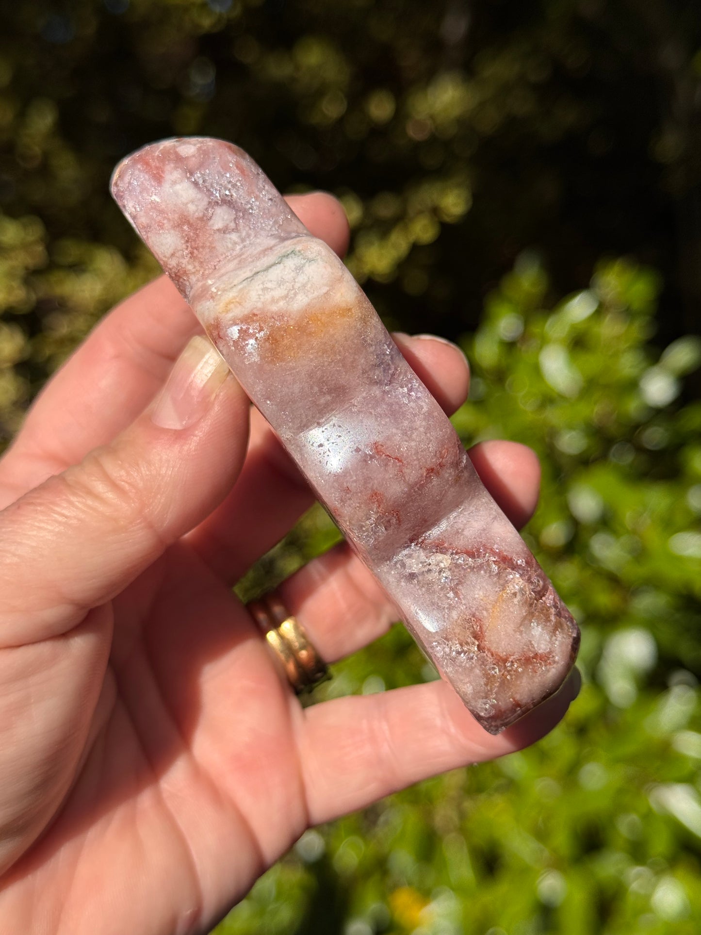 Pink Amethyst Druzy Double Heart