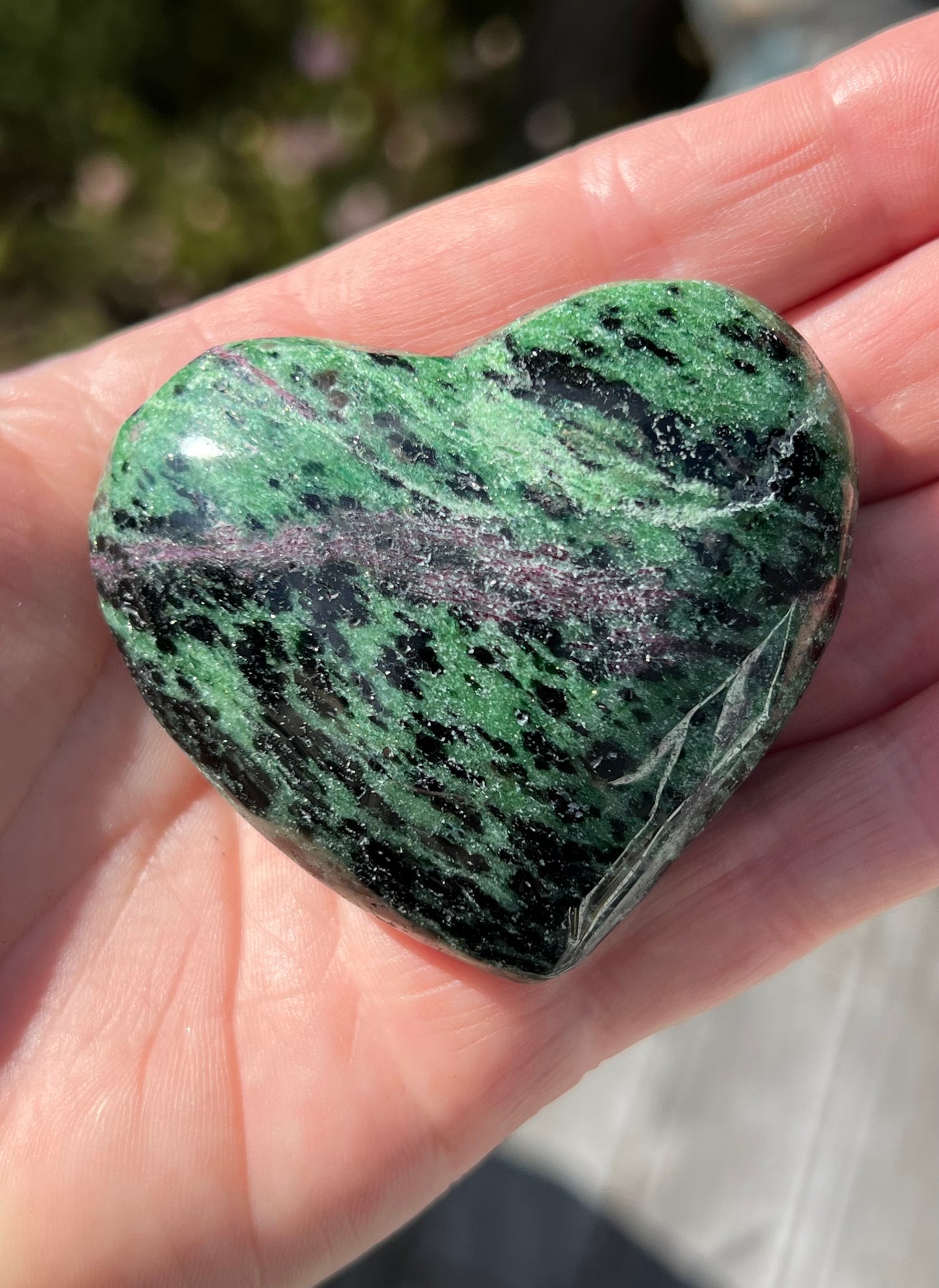Ruby Zoisite Heart