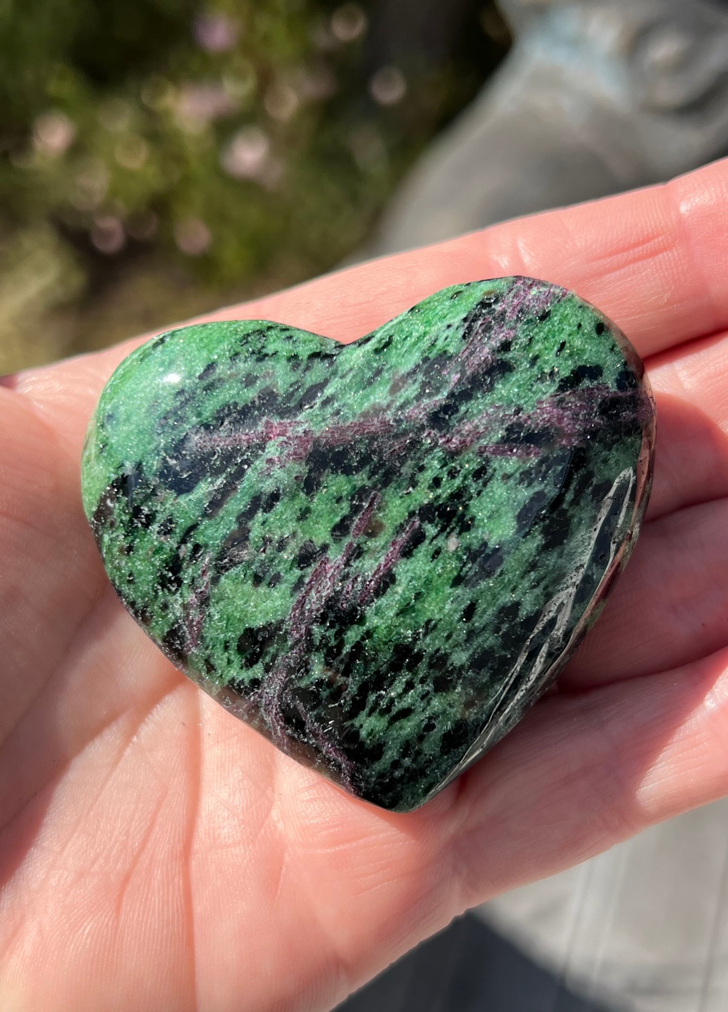 Ruby Zoisite Heart