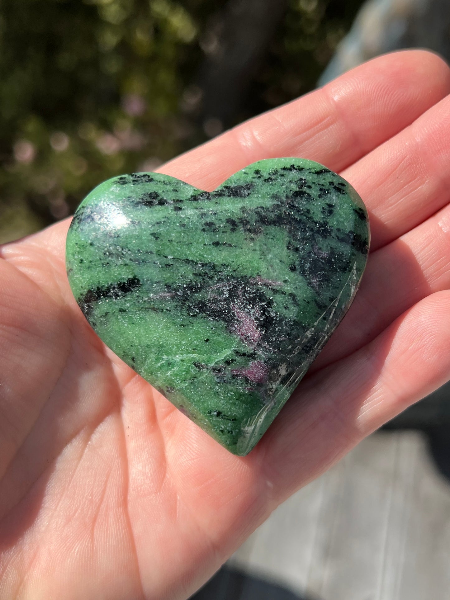 Ruby Zoisite Heart