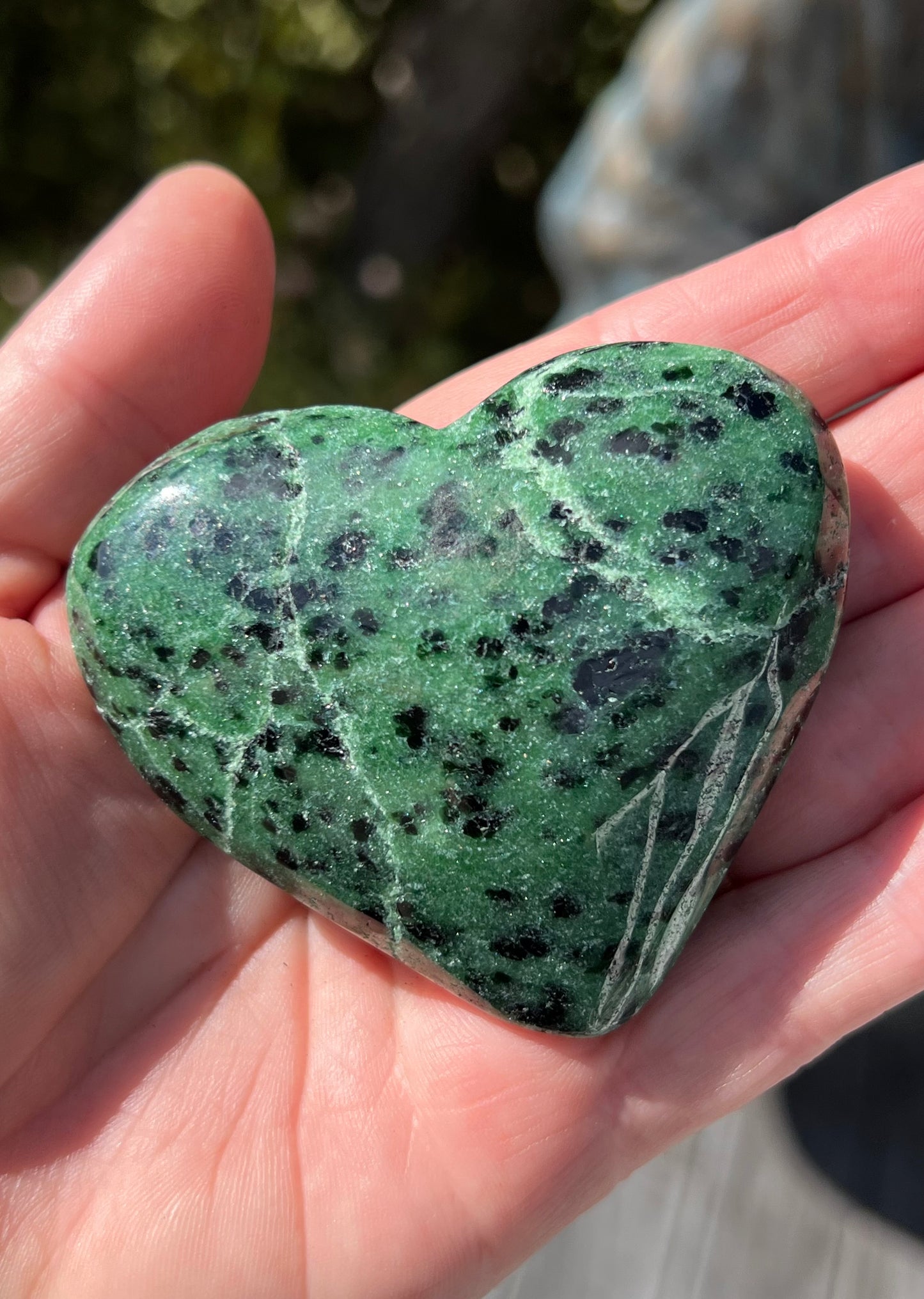 Ruby Zoisite Heart