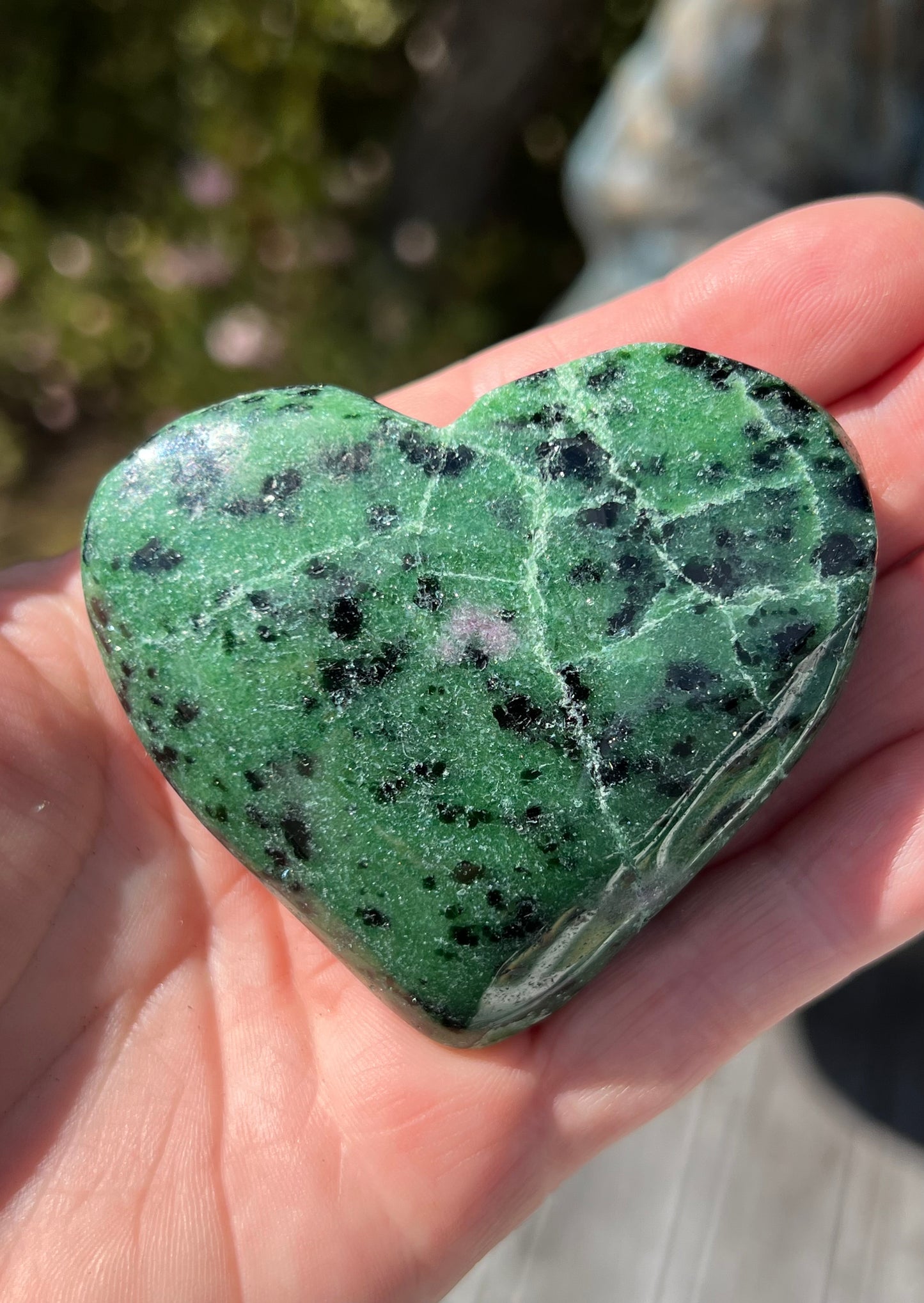 Ruby Zoisite Heart