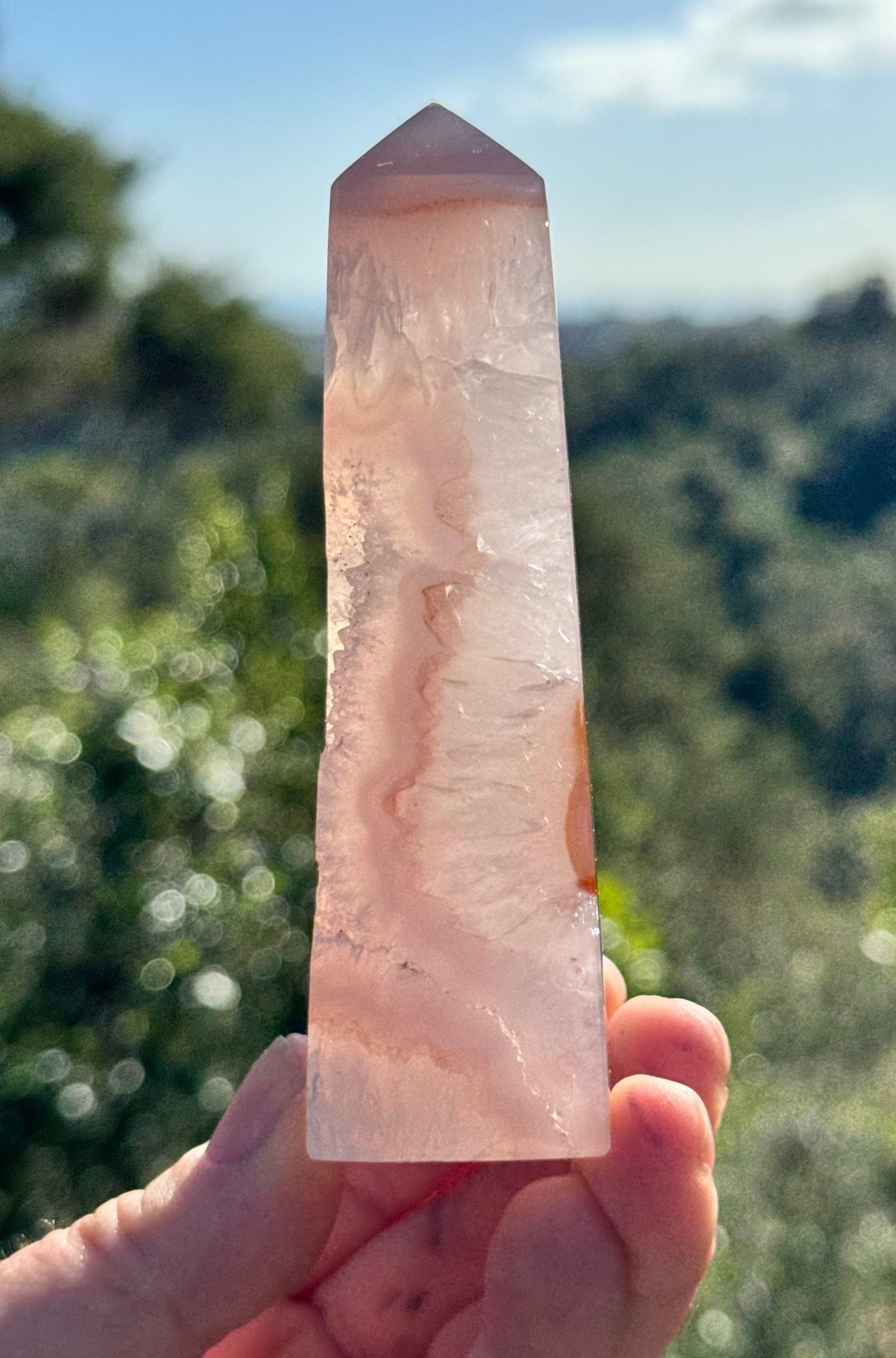 Druzy Agate Obelisk